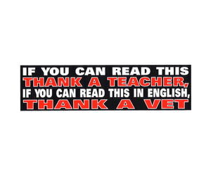 Bumper Sticker - Teacher/Veteran