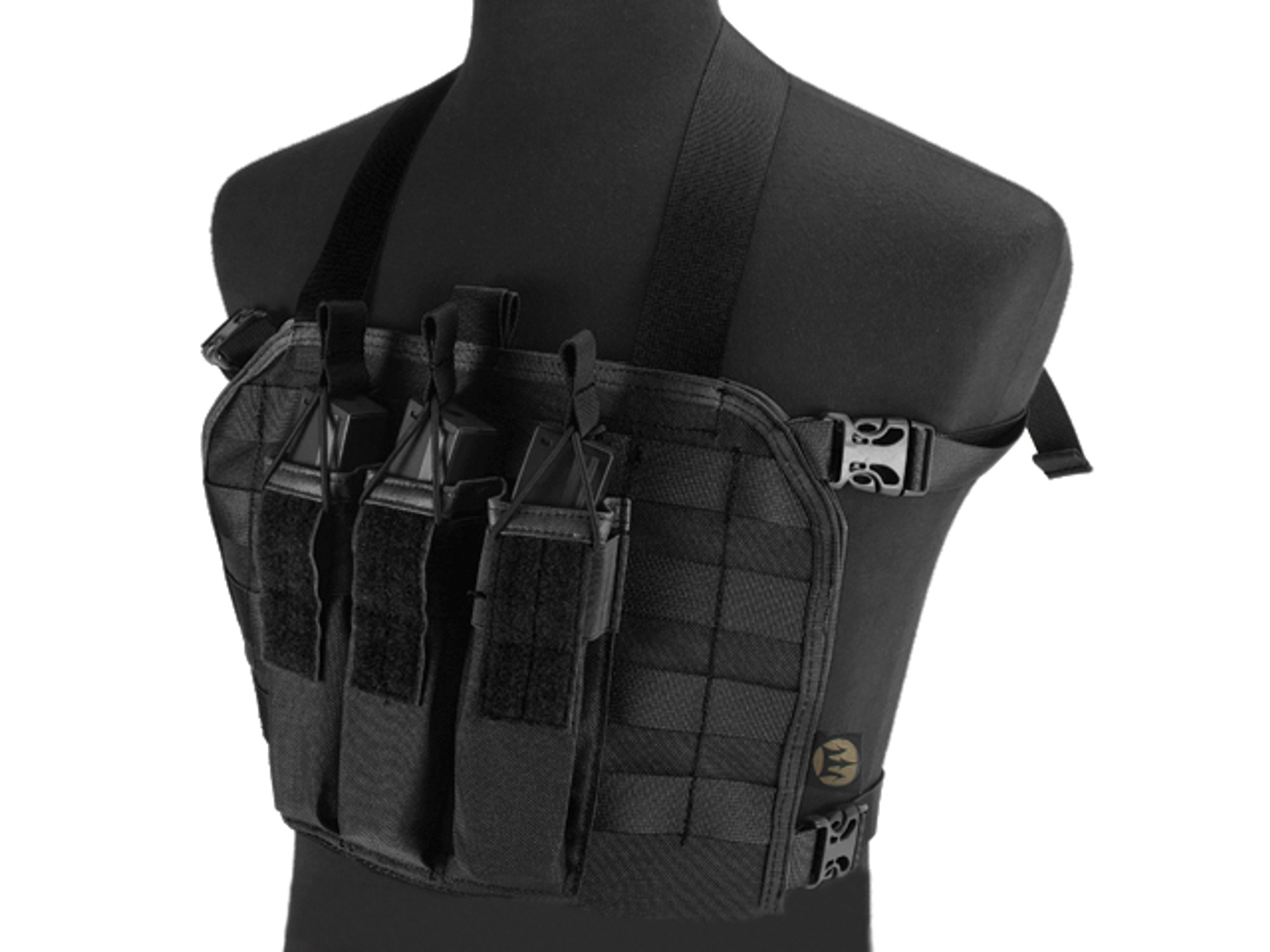 High Speed Operator Chest Rig w/ SMG Mag Pouch - Black