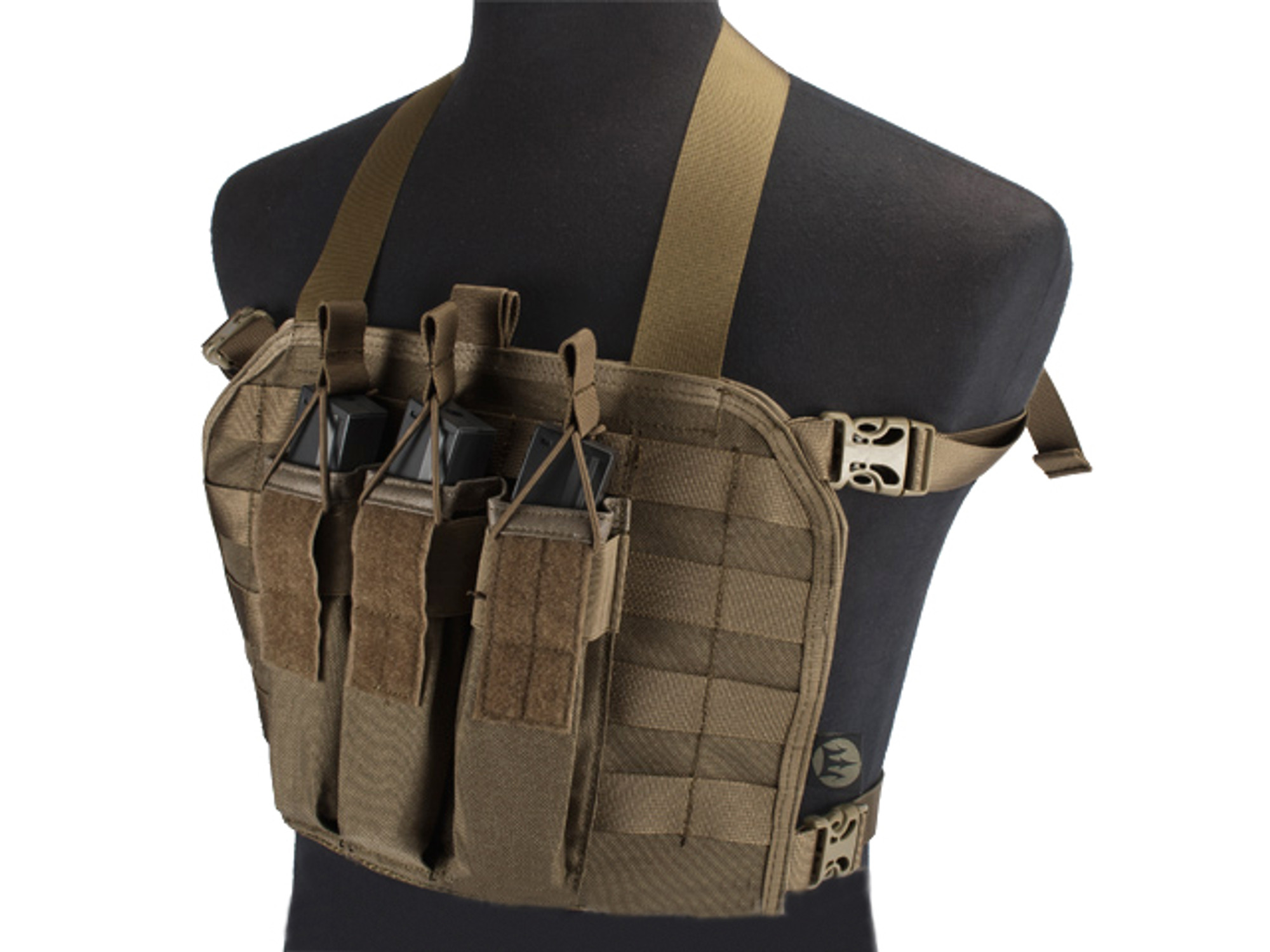 High Speed Operator Chest Rig w/ SMG Mag Pouch - Coyote Brown