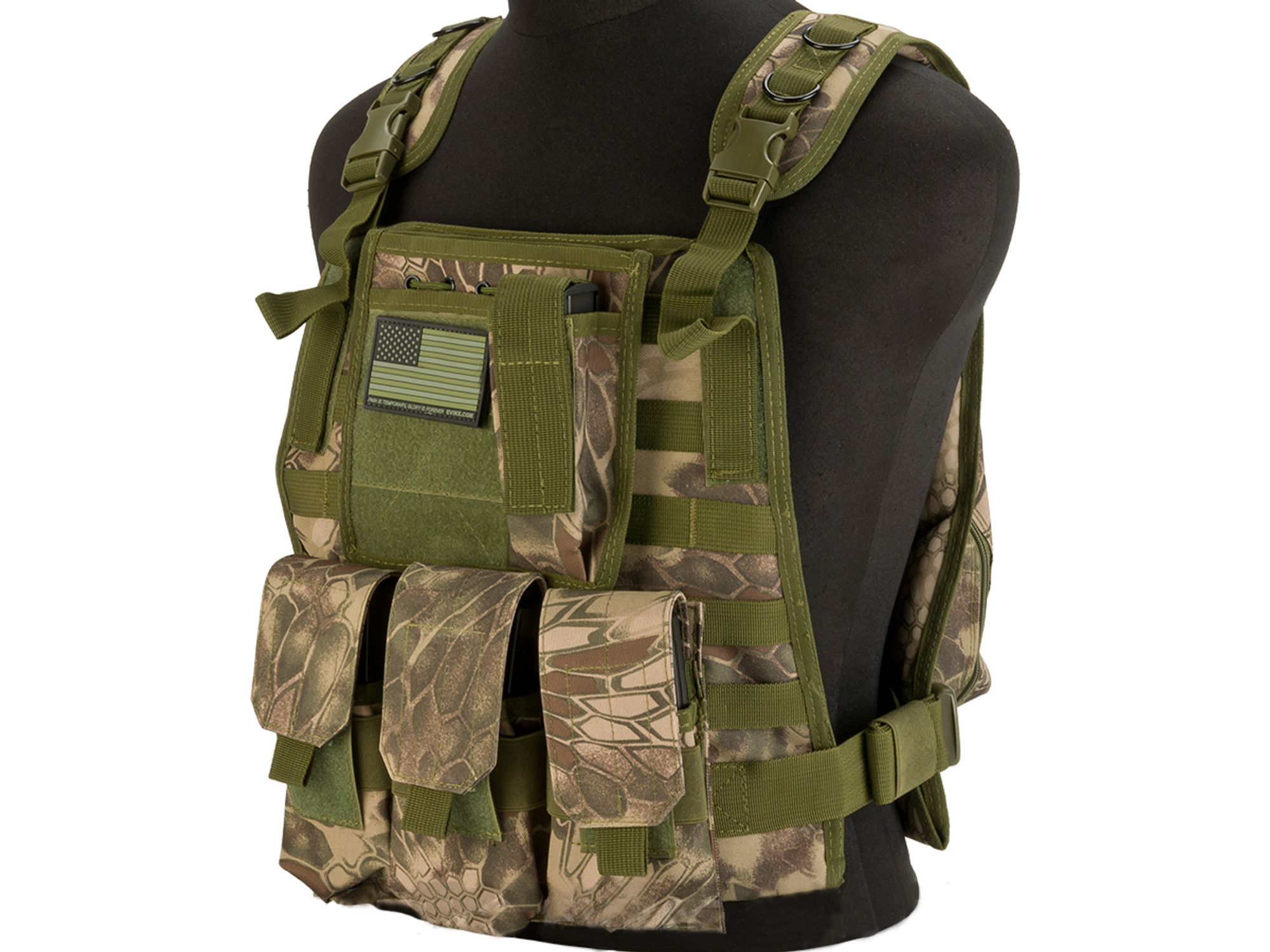 Avengers Tactical Spec. OPS MOLLE Plate Carrier / Load Bearing Vest - Woodland Serpent