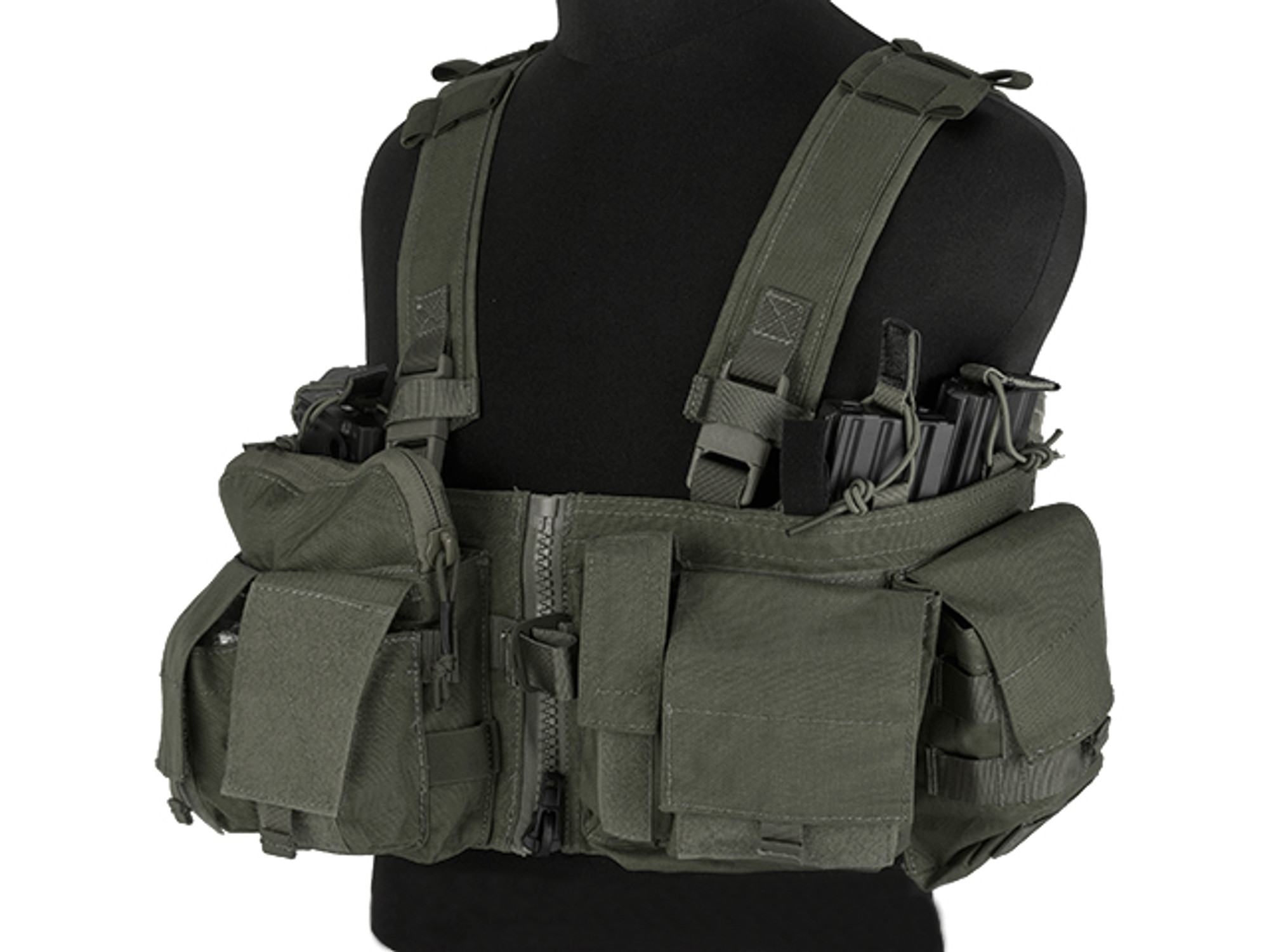 Emerson Split Front Chest Rig w/ Pouches - Foliage