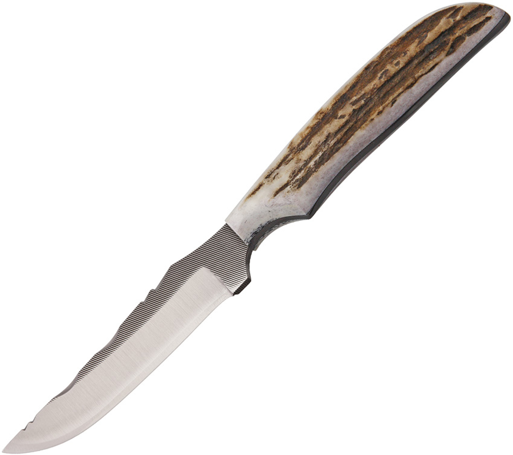 Anza 711FE Fixed Blade Elk Handle w/ Leather Sheath
