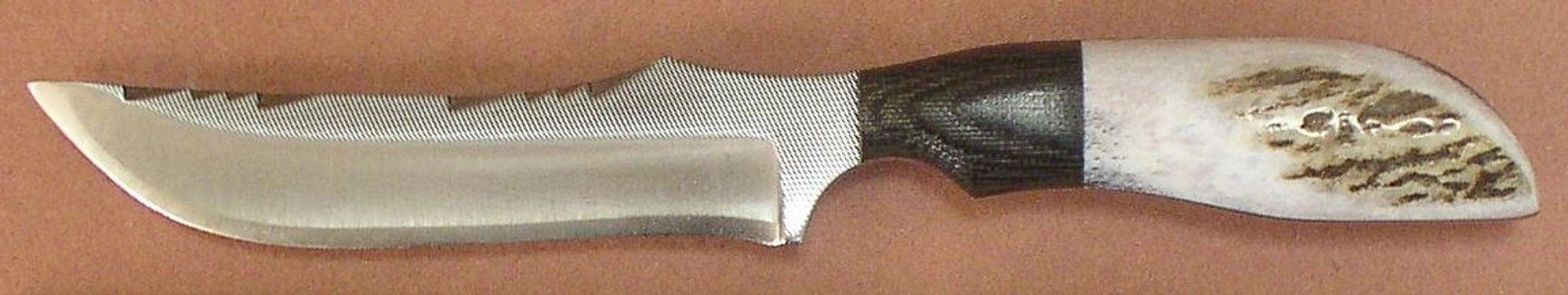 Anza 709E Fixed Blade Elk & Micarta Handle w/ Leather Sheath