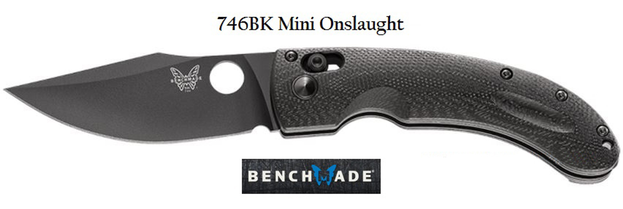 Benchmade 746BK Mini-Onslaught Black Plain Edge