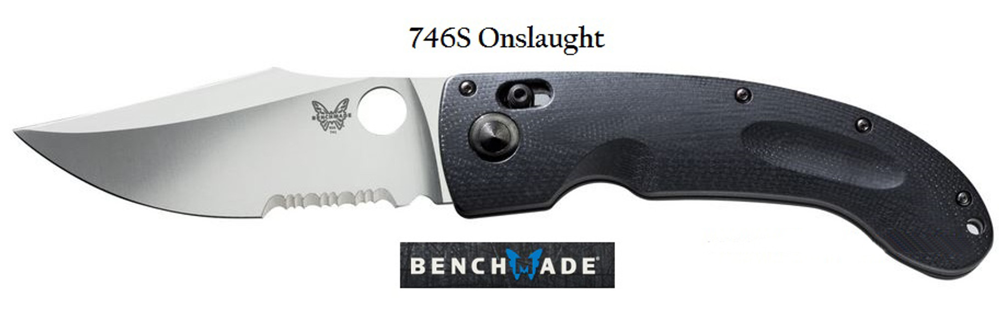 Benchmade 746S Mini-Onslaught Satin Blade Serrated