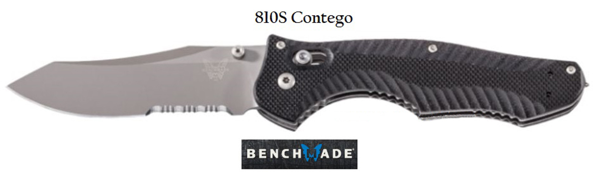 Benchmade 810S Contego Partially Serrated w/Glass Breaker