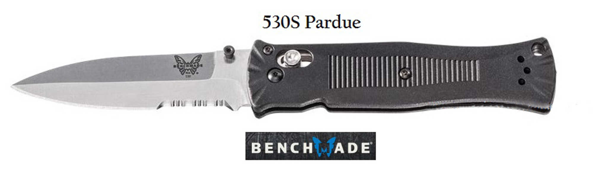 Benchmade 530S Pardue Spear Point Satin w/ Serration
