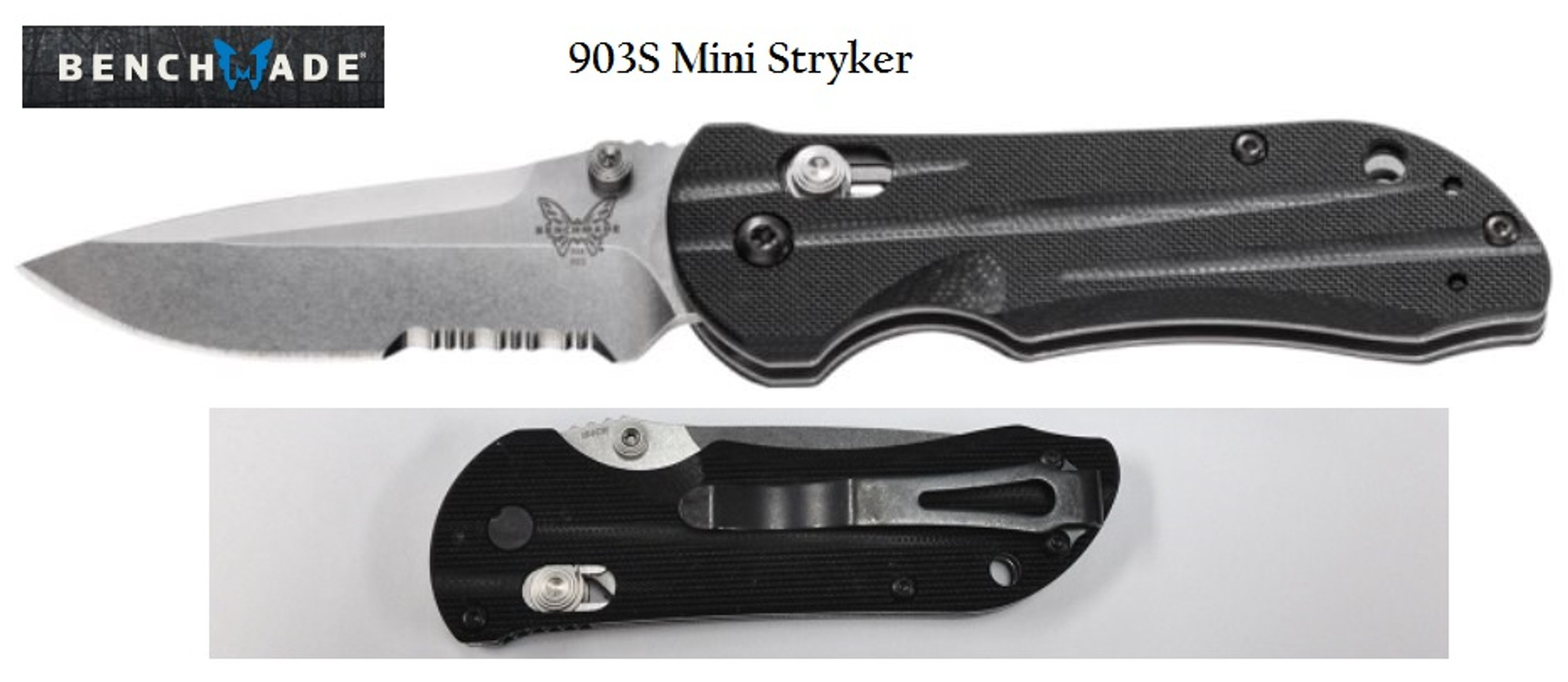 Benchmade 903S Mini Stryker - Partially Serrated