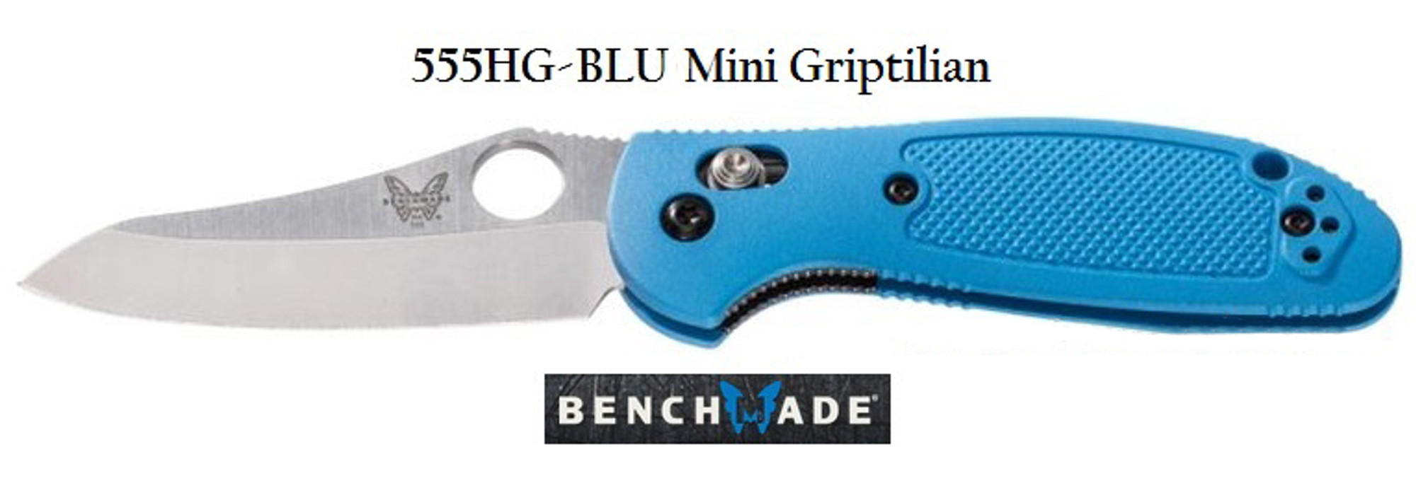 Benchmade 555HGBLU Griptilian Mini Plain Edge Blue