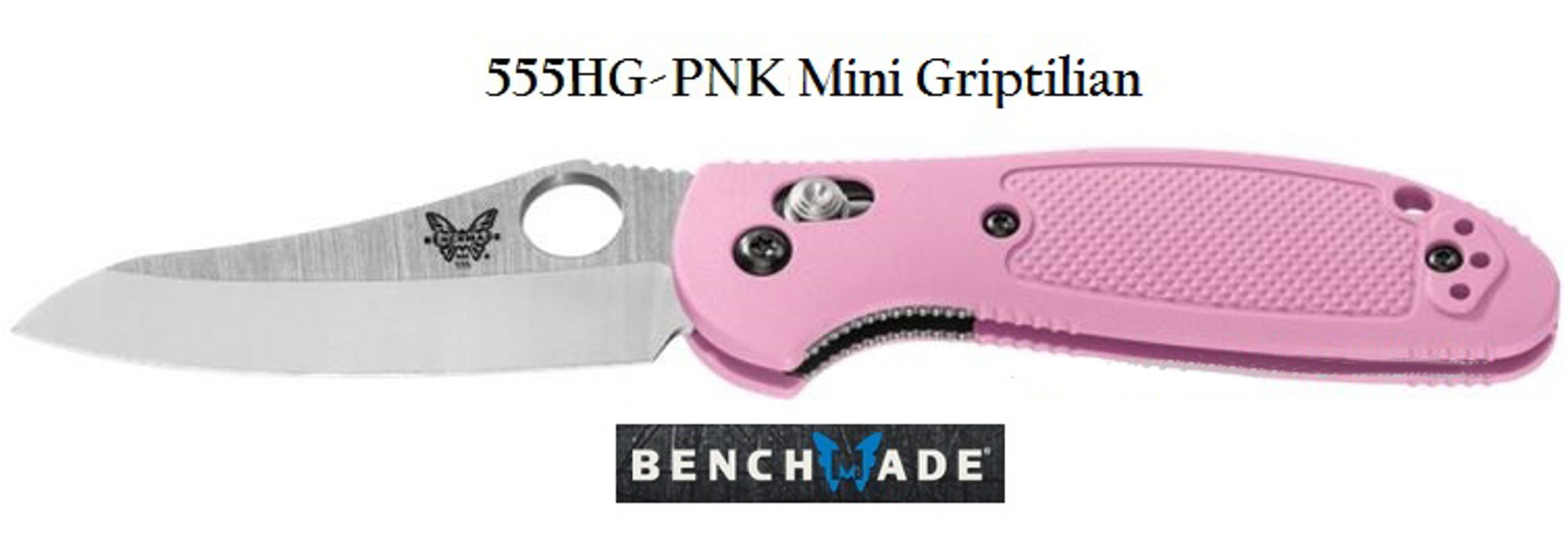 Benchmade 555HGPNK Griptilian Mini Plain Edge Pink