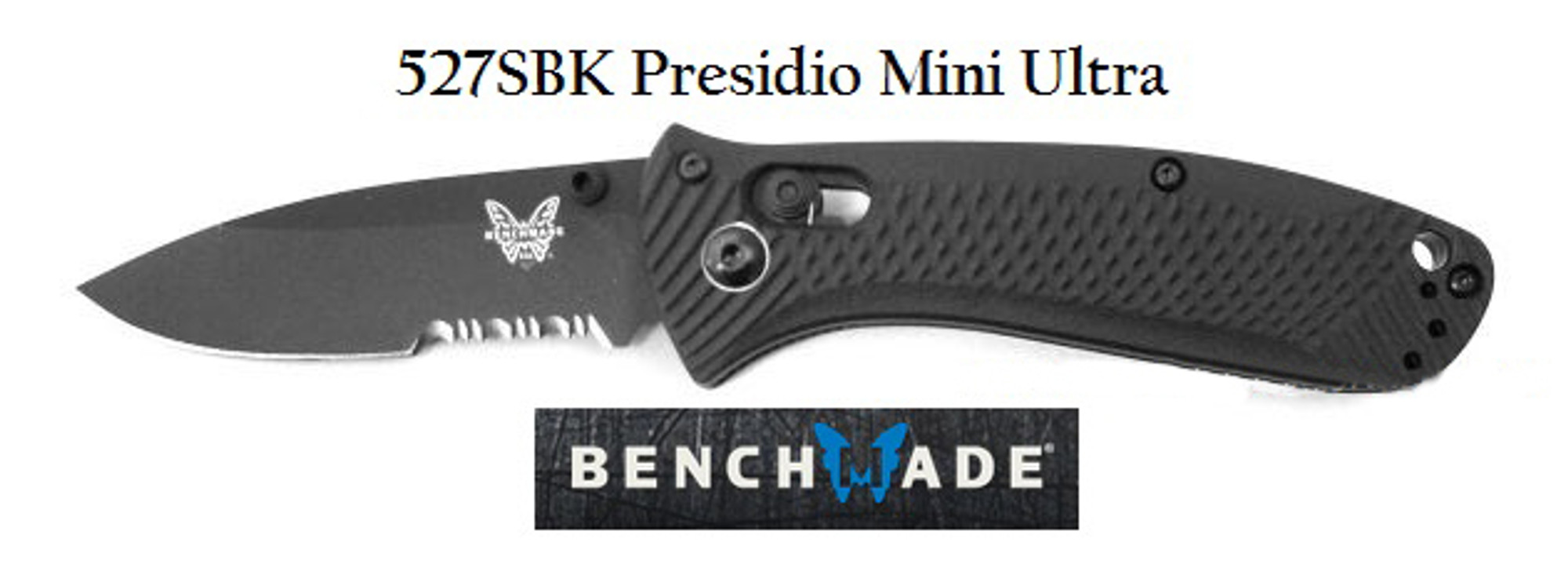 Benchmade Presidio 527SBK Mini Ultra Black W/Serration