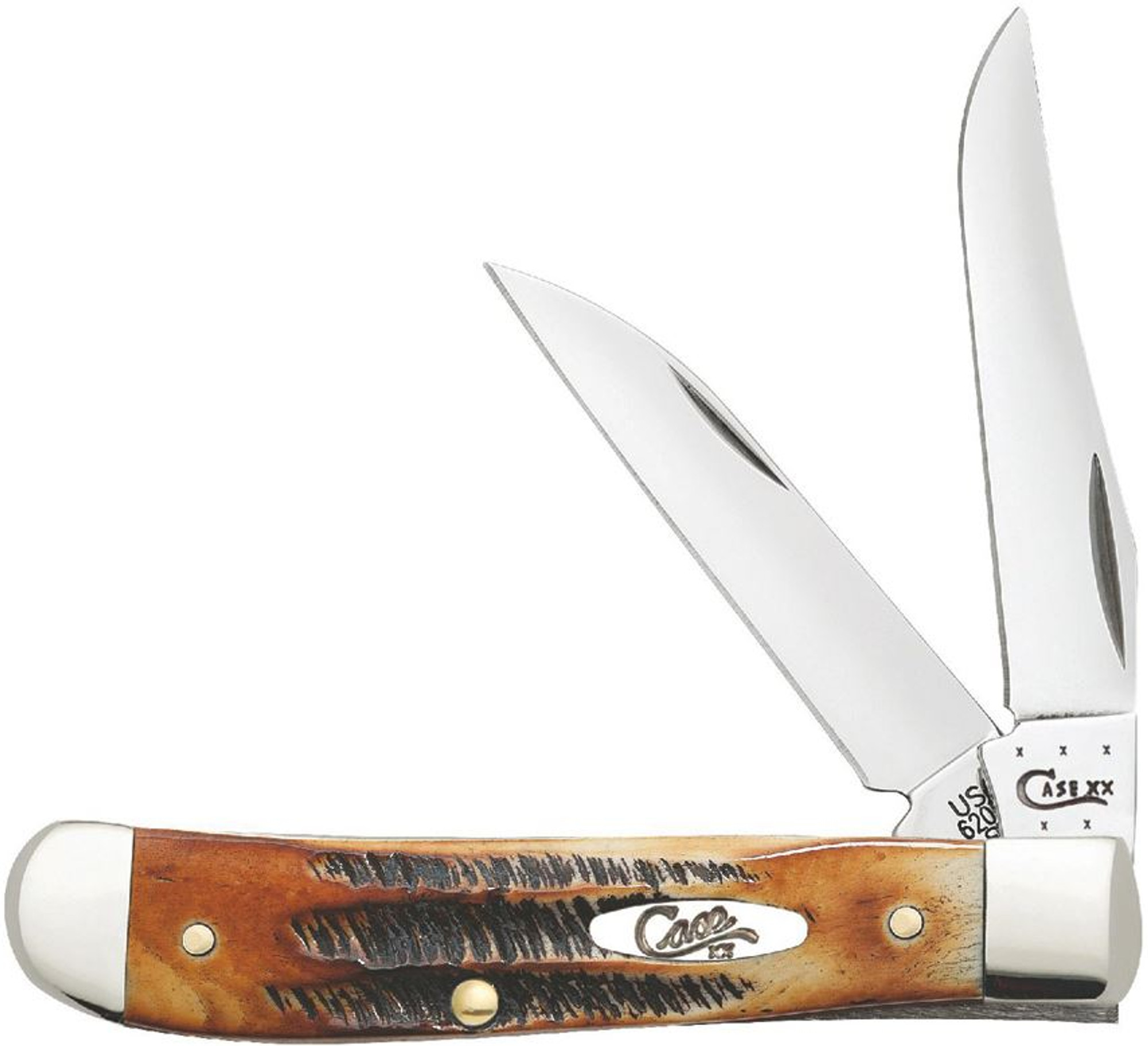 Case 65305 Wharncliffe Mini Trapper - Burnt Bonestag