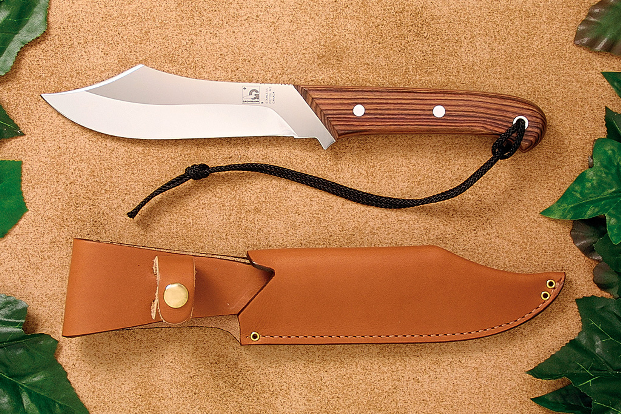 Grohmann R108 Deer and Moose Stainless - Rosewood