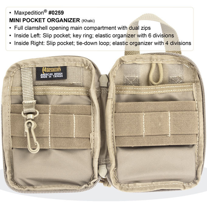 Maxpedition Mini Pocket Organizer - Khaki
