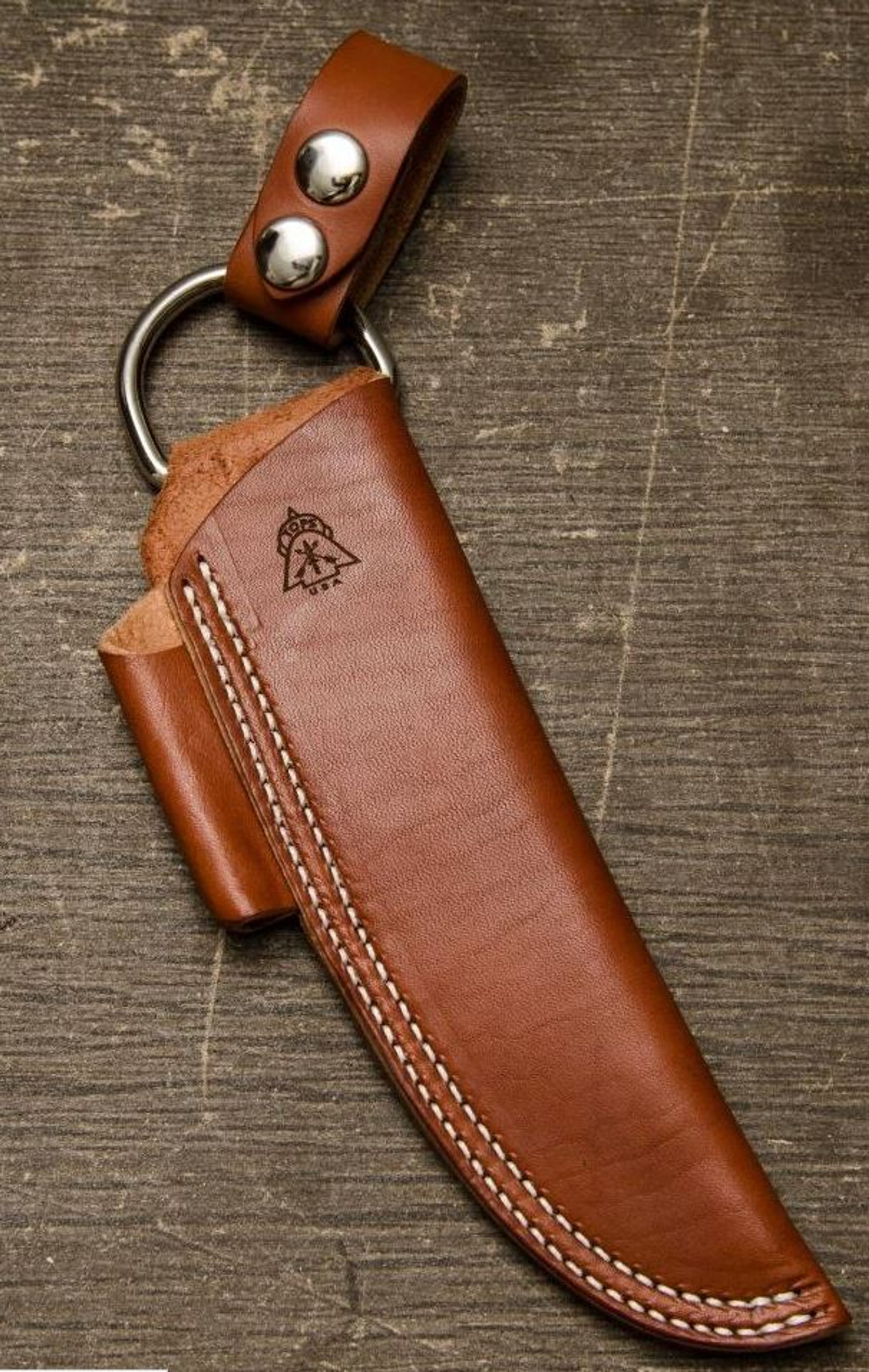 TOPS Bushcraft Leather Sheath & Firestarter - Brown