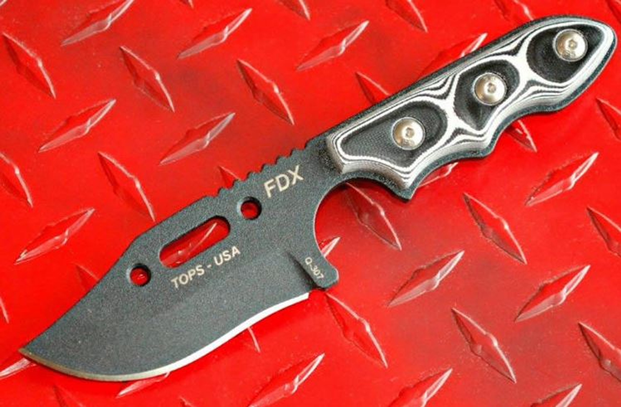 TOPS FDX06 FDX XL Hunter Point G-10 w/Kydex Sheath