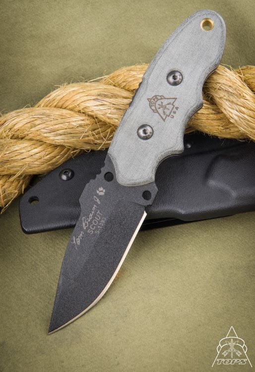TOPS TBS010 Tom Brown Tracker Scout w/Kydex Sheath