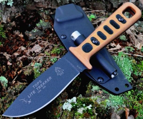 TOPS TLT01TAN Lite Trekker Tan W/ Kydex Sheath