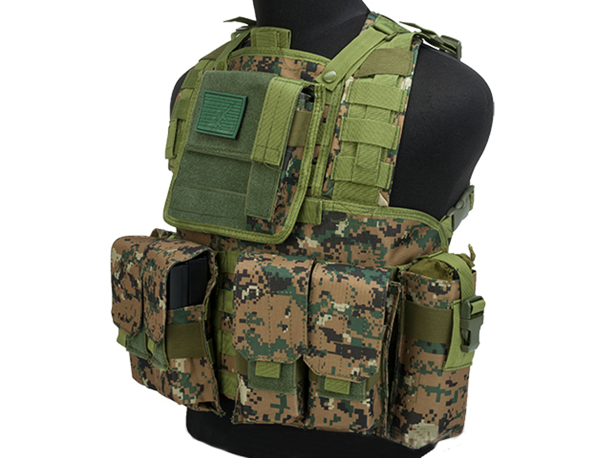 Matrix Special Operations RRV Style Chest Rig - Digital Woodland