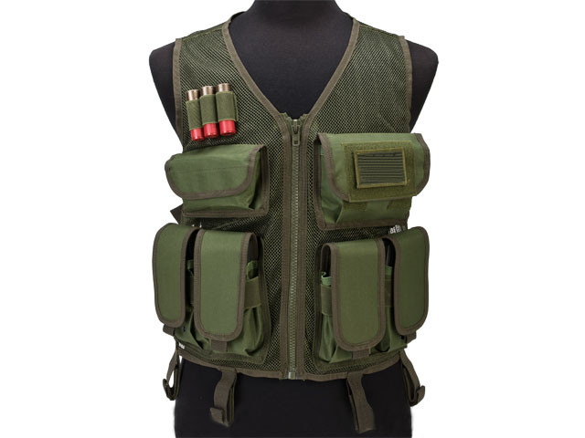 GxG High Speed Airsoft Vest w/ Integrated Pouches - OD