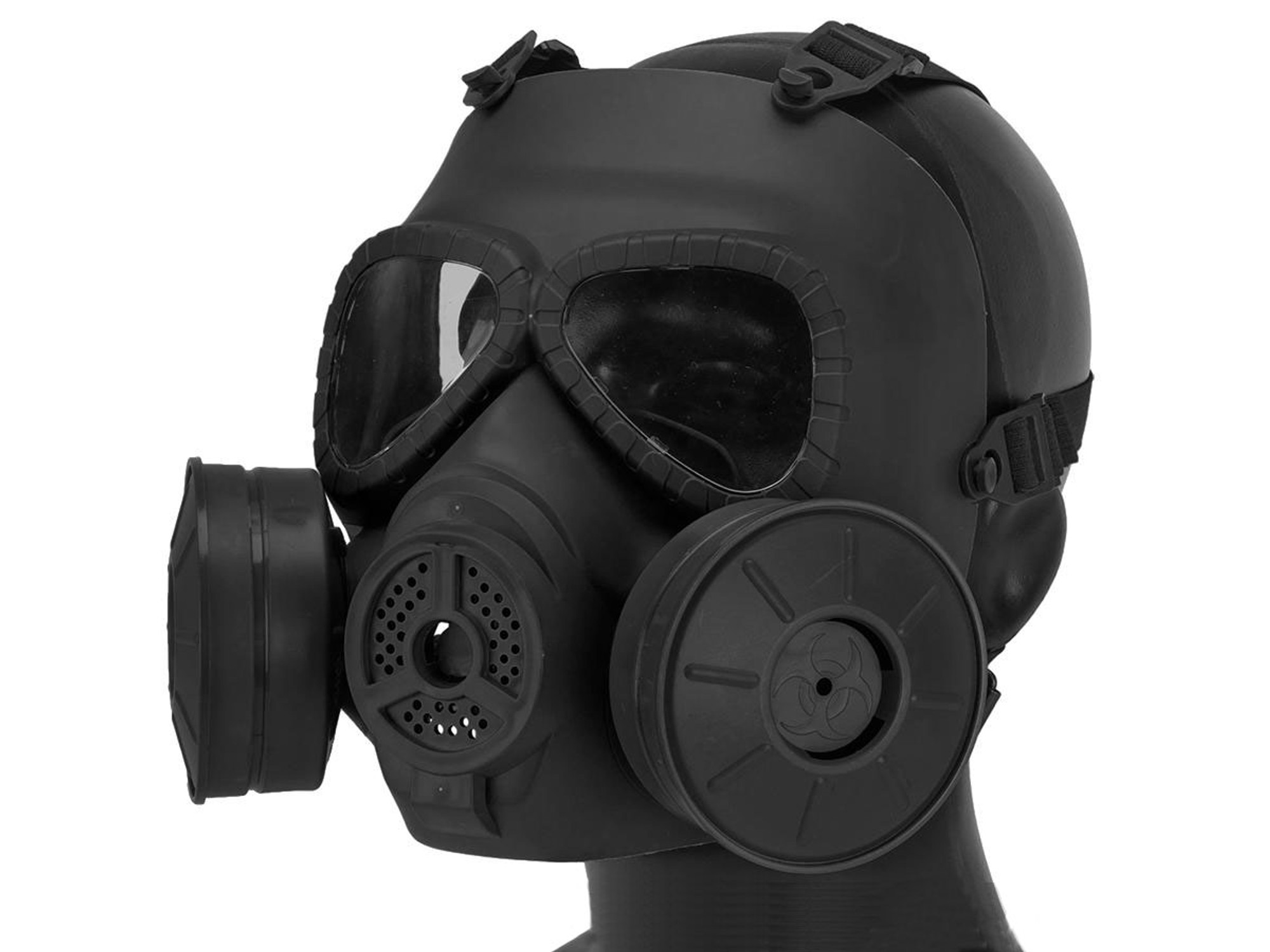 Matrix Mock Costume Gas Mask with Twin Fans - Black