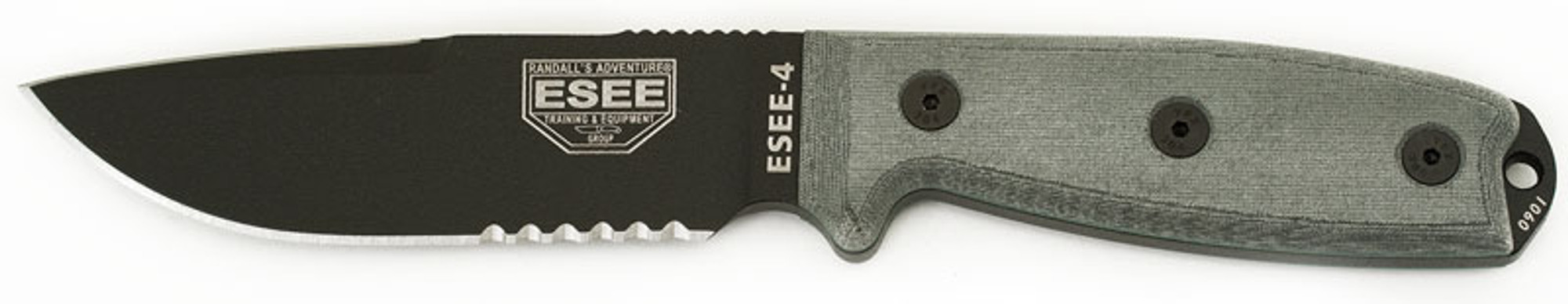 ESEE 4S-CP-MB Black Blade Clip with Serration, MOLLE Sheath