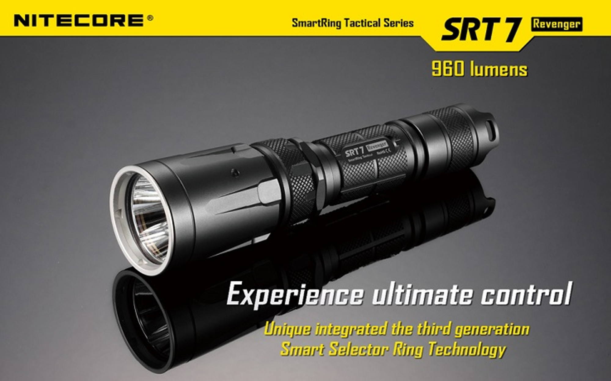 Nitecore SRT7 Revenger 960 Lumens w/ RGB Colours - Black Finish