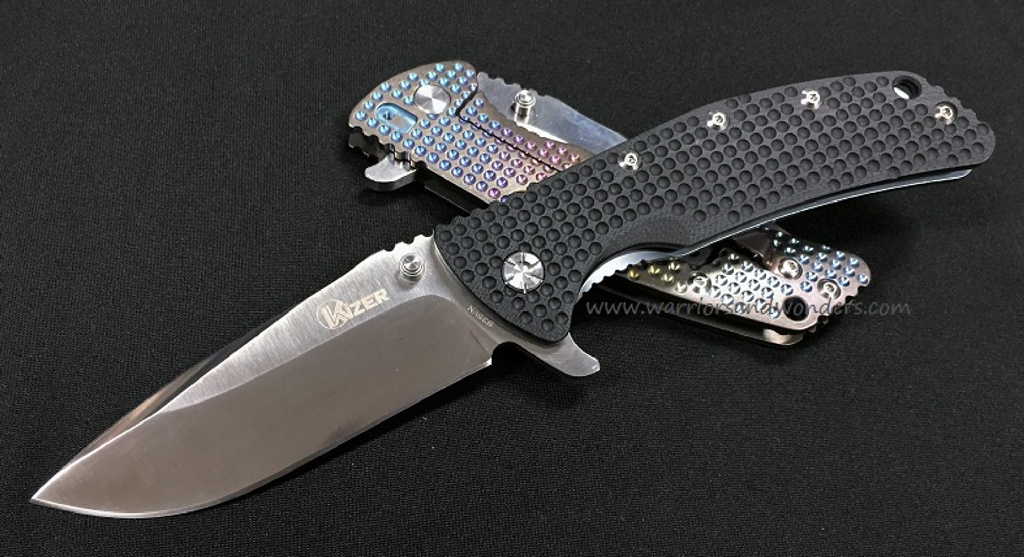 Kizer Cutlery 5404A2 Folder S35VN G-10 Rainbow Titanium Frame