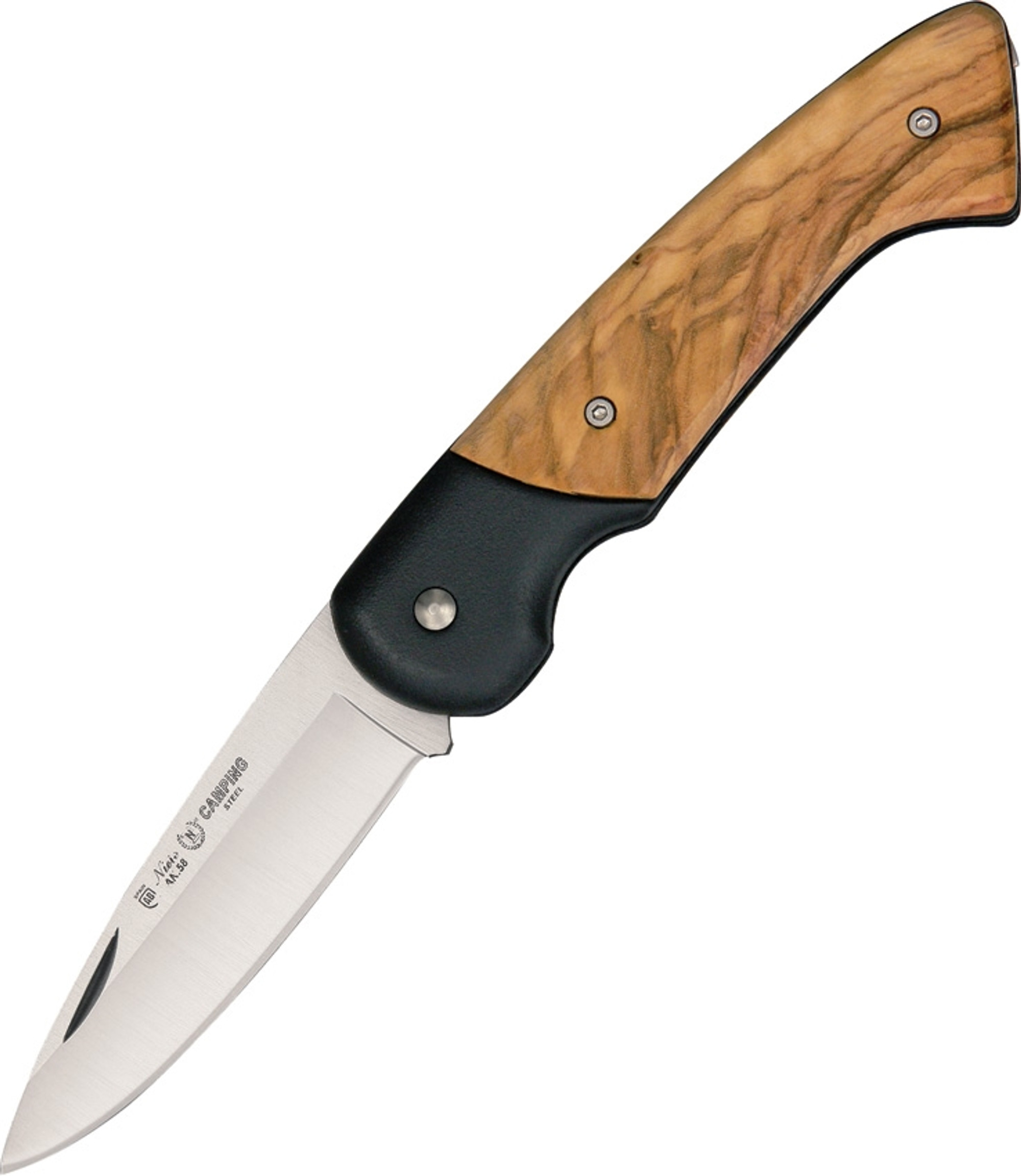 Nieto NIE109N Navaja Linea Camping - Olive Wood, Black Bolster