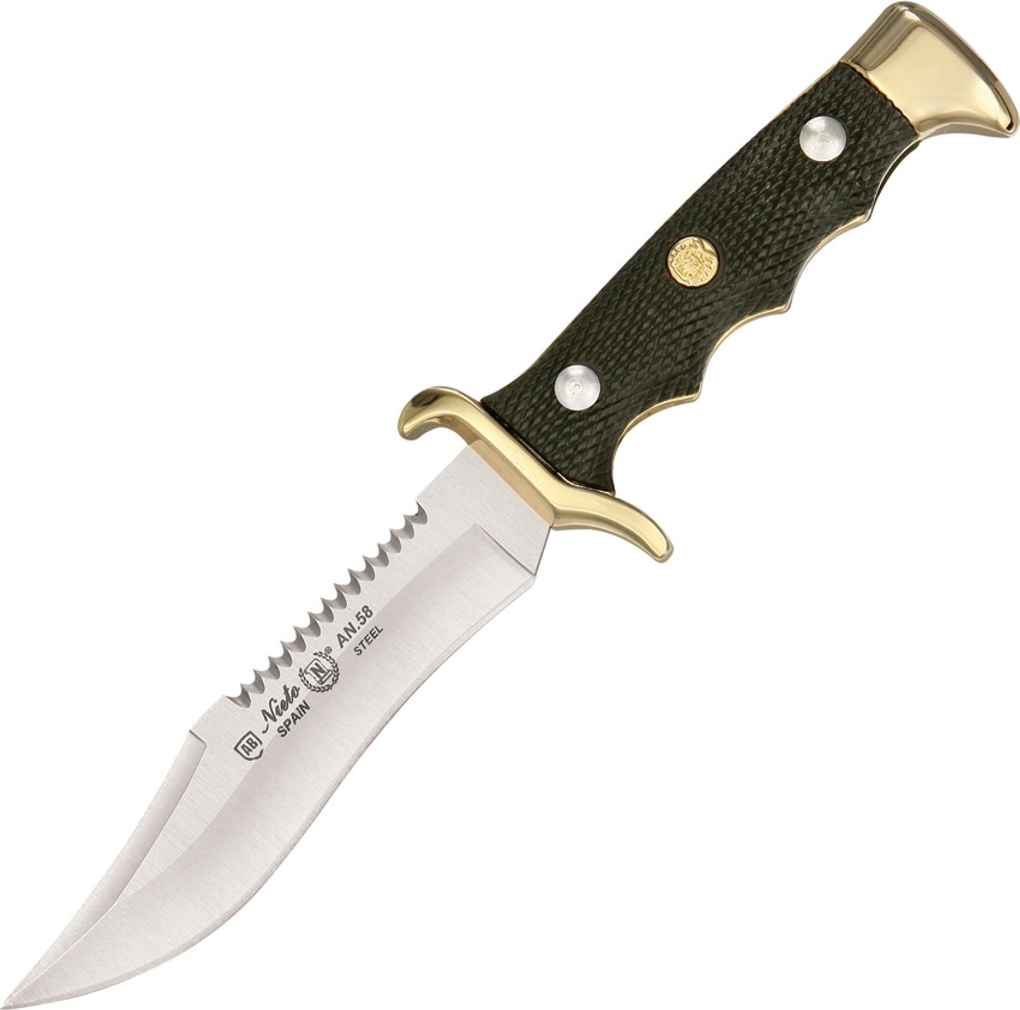 Nieto NIE2001 Cuchillo Linea Cazador Sawback w/ Camo Sheath