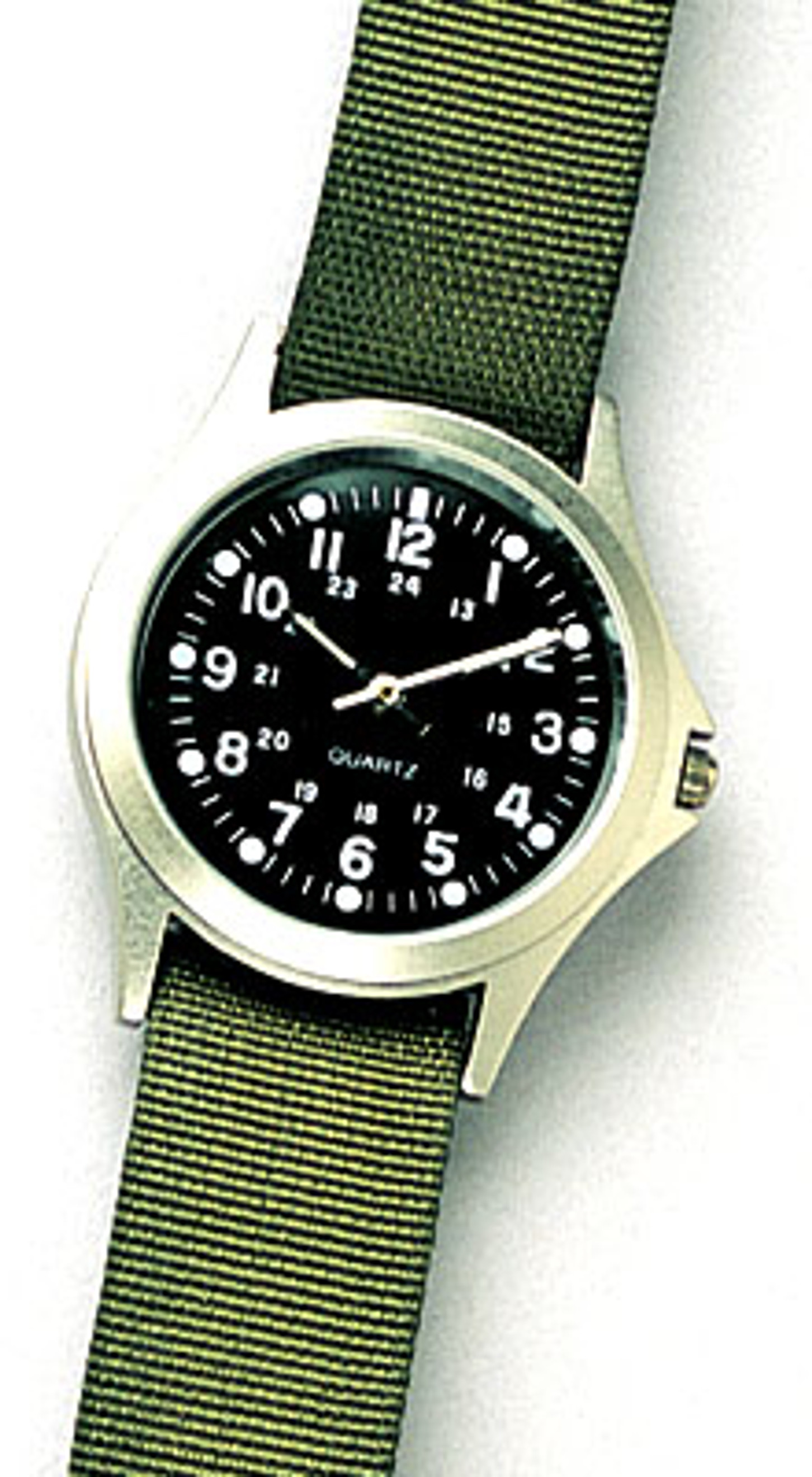 Military Style Quartz Watch - Olive Drab Strap