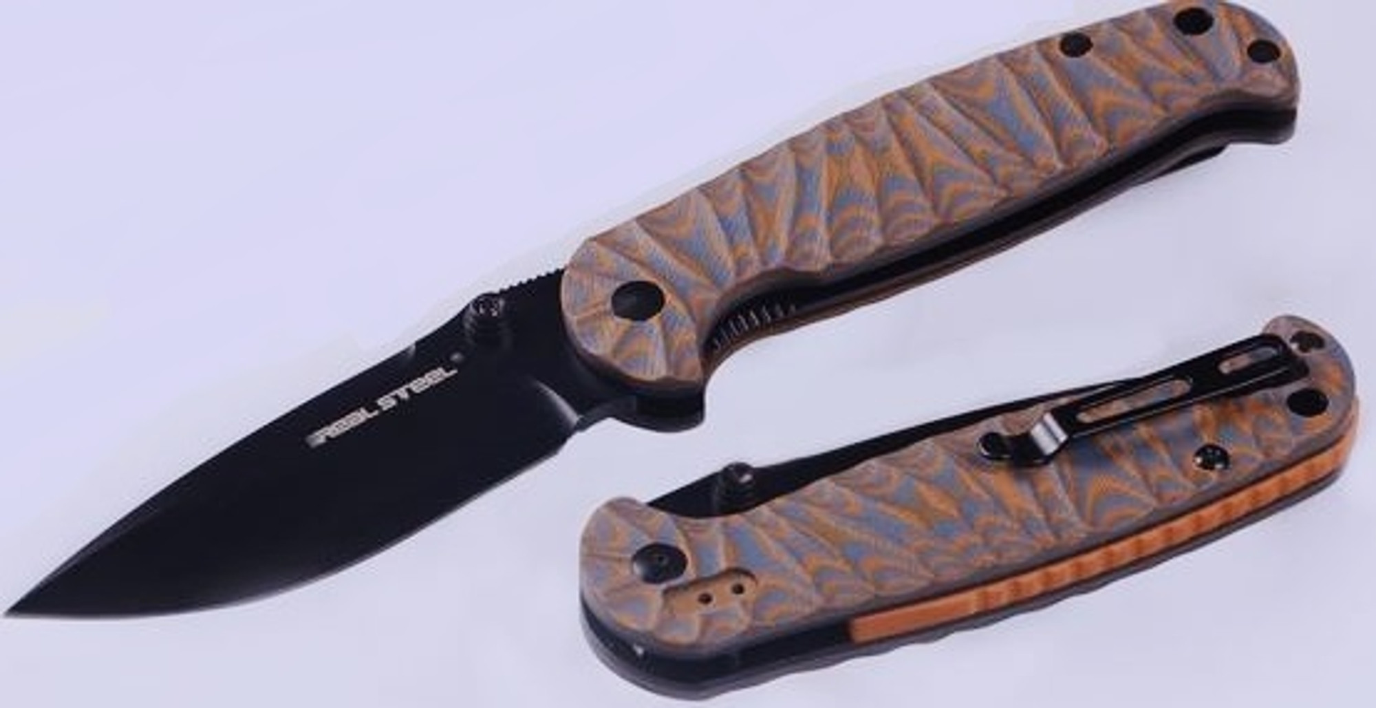 Real Steel 7784 H6 Special Edition II Black, Orange Pattern G-10