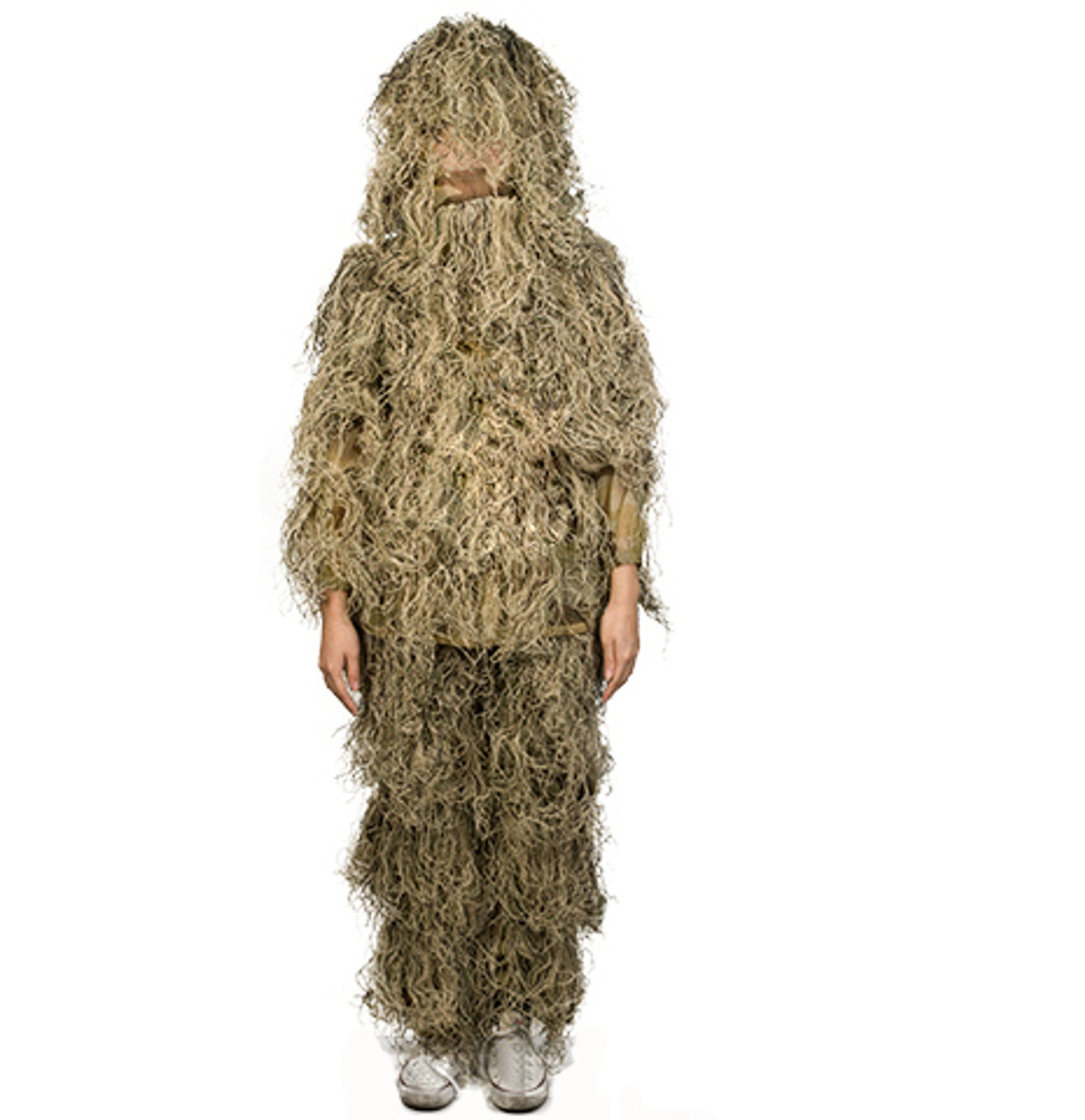 Adventure Gear Full Body 3-Piece Concealment Ghillie Suit Set for Children - Desert (Size: Large/X-Large)