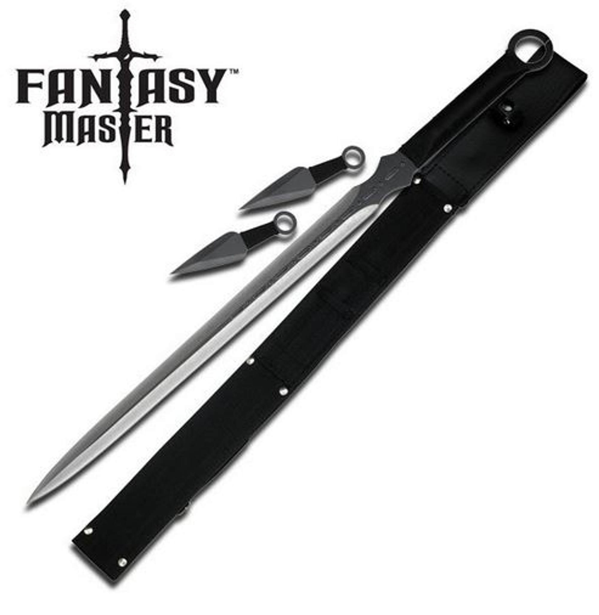 Fantasy Master FM644D Sword & Thrower Set - Black Tone