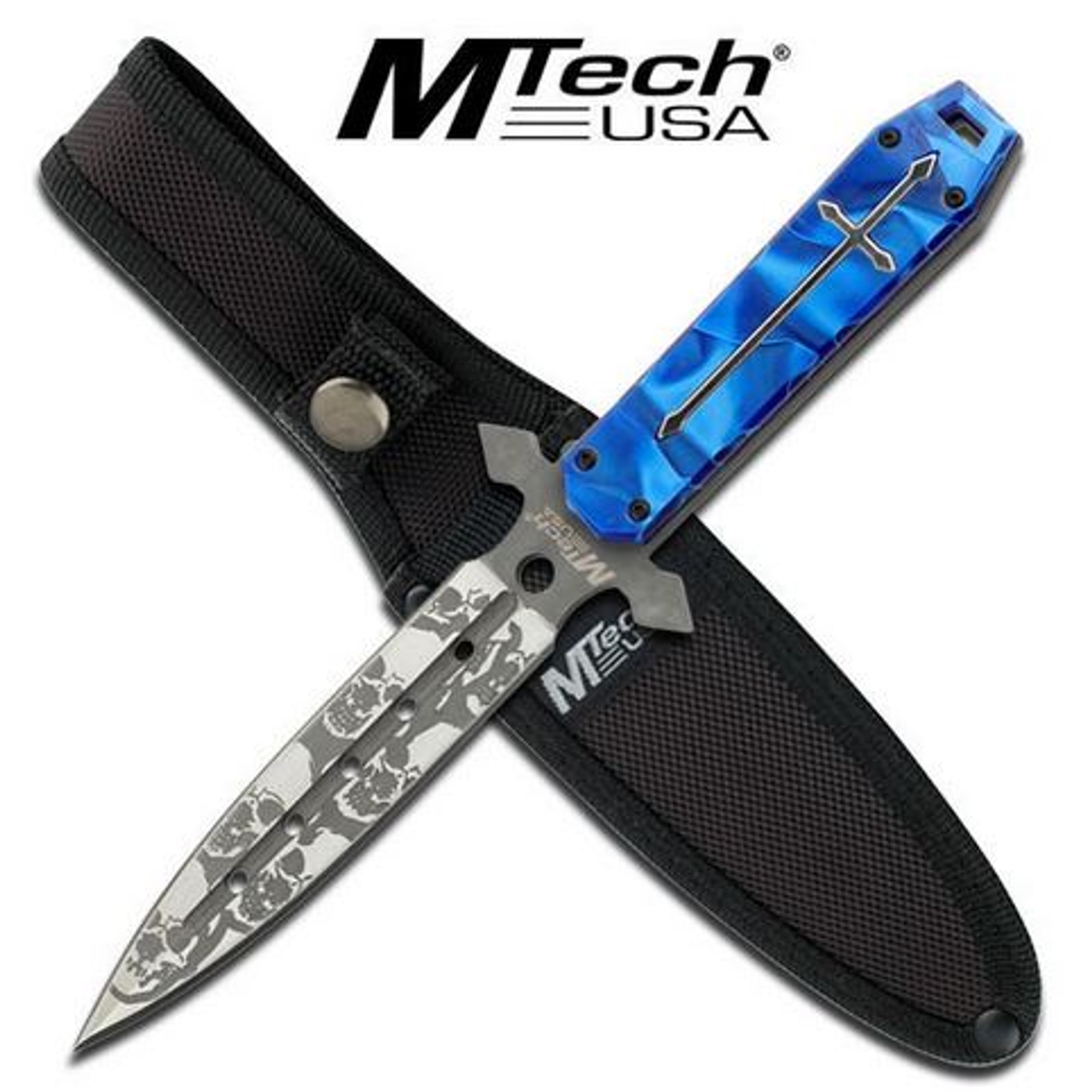 MTech MT2023BL Cross Skulls Dagger - Blue