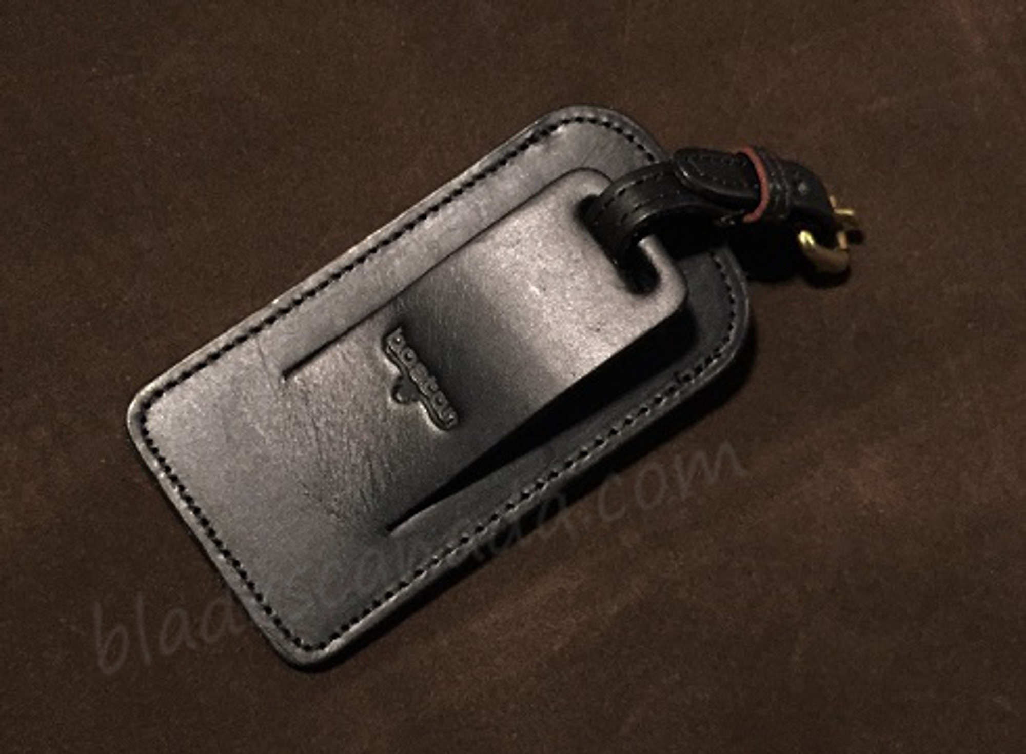 Boston Leather 9015 Covered Luggage Tag