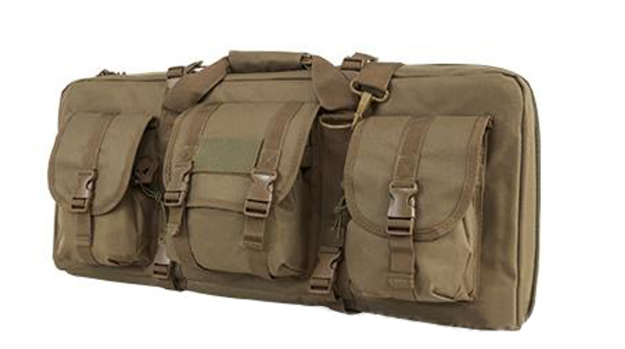 NcStar / VISM 28" Deluxe Dual Compartment Subgun / SBR Padded Carrying Bag / Case - Tan