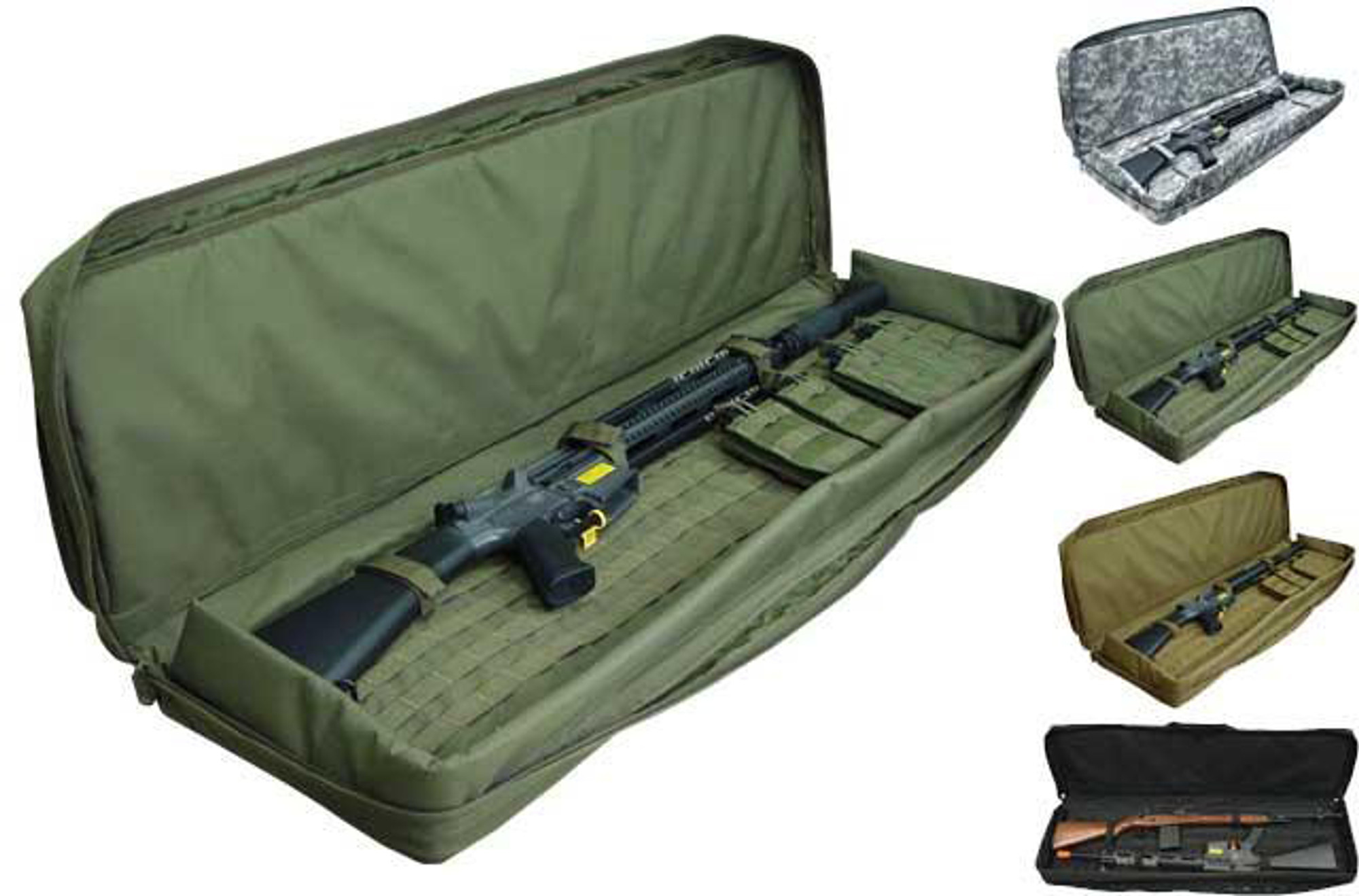 Tactical 46" Dual Rifle Case Gun Bag - Black