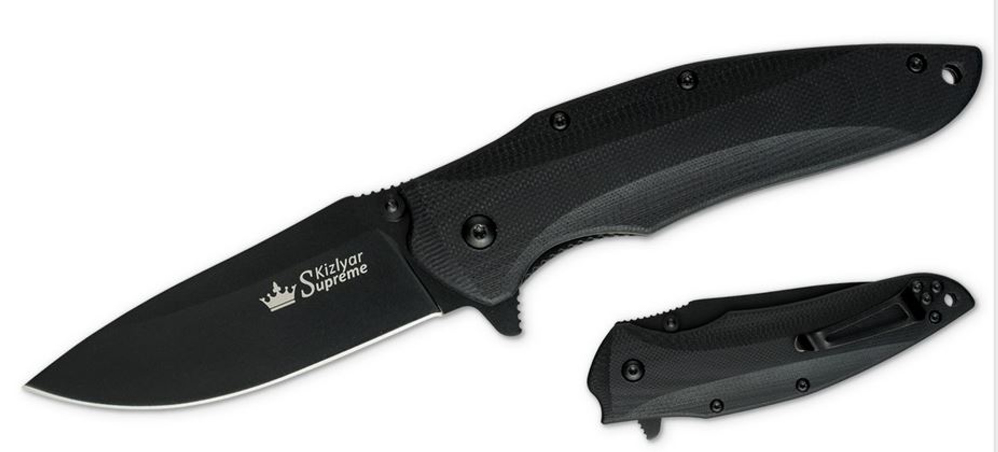 Kizlyar KK0173 Zedd Flipper AUS8 Black, G-10 Handle