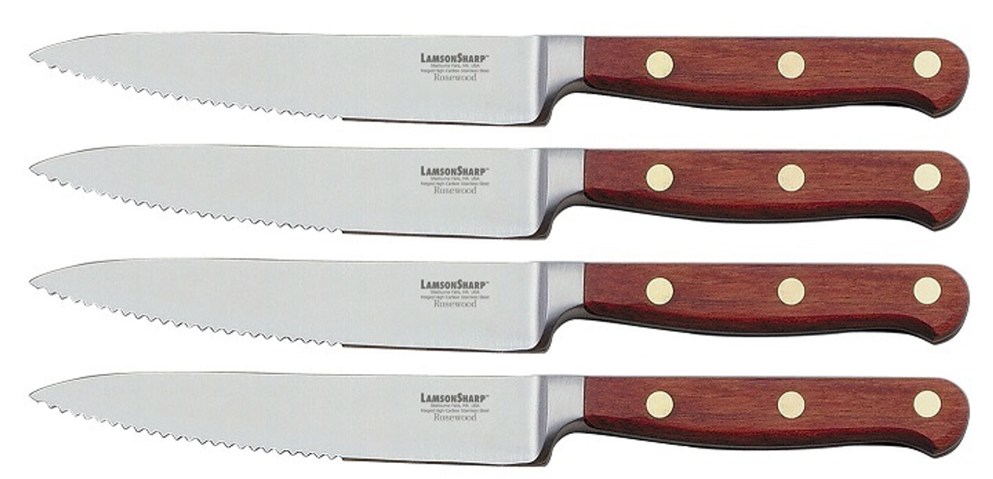 Lamson Rosewood Forged 4-piece Steak Knife Set