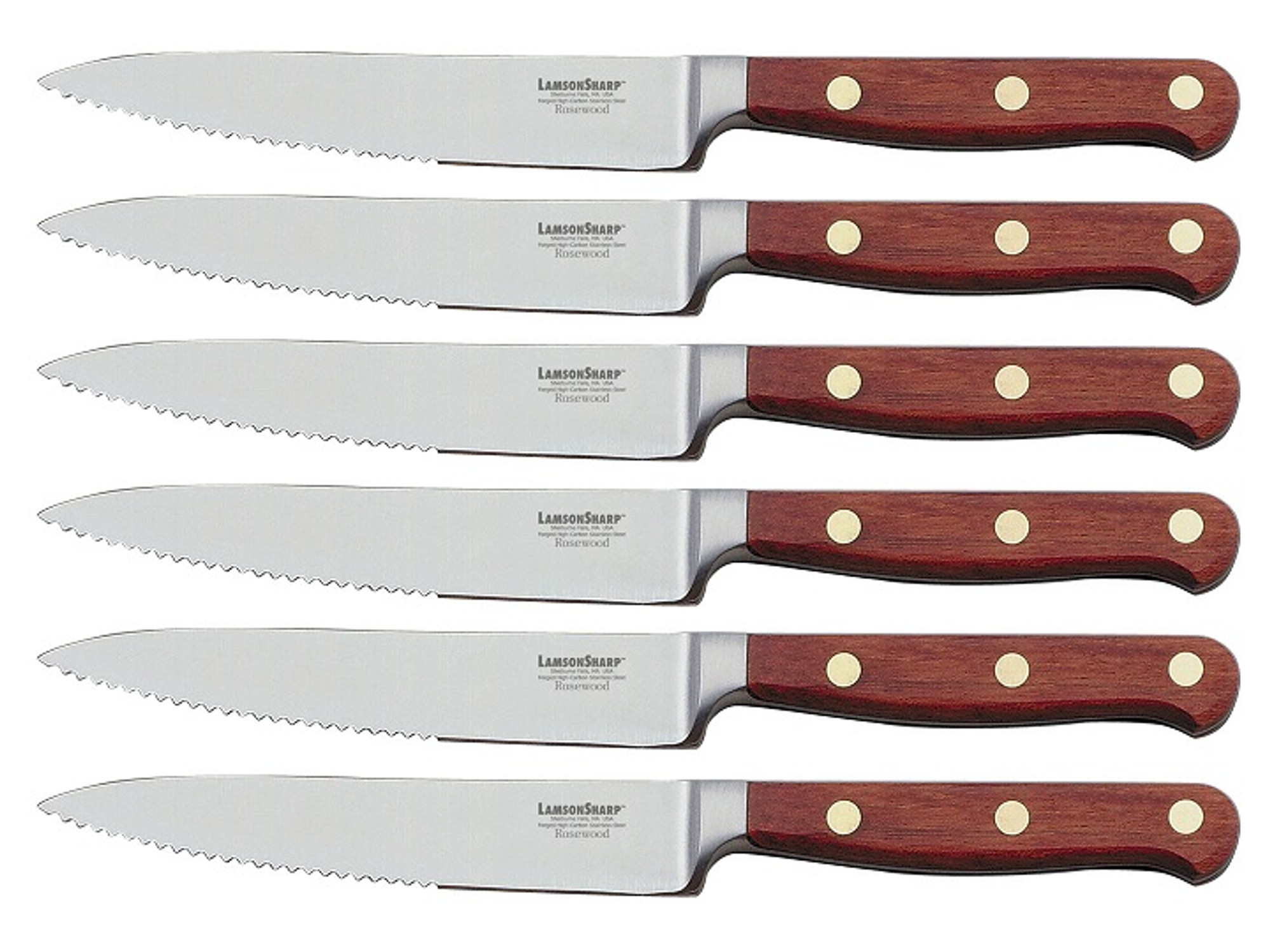 Lamson Rosewood Forged 6-Piece Steak Knife Set