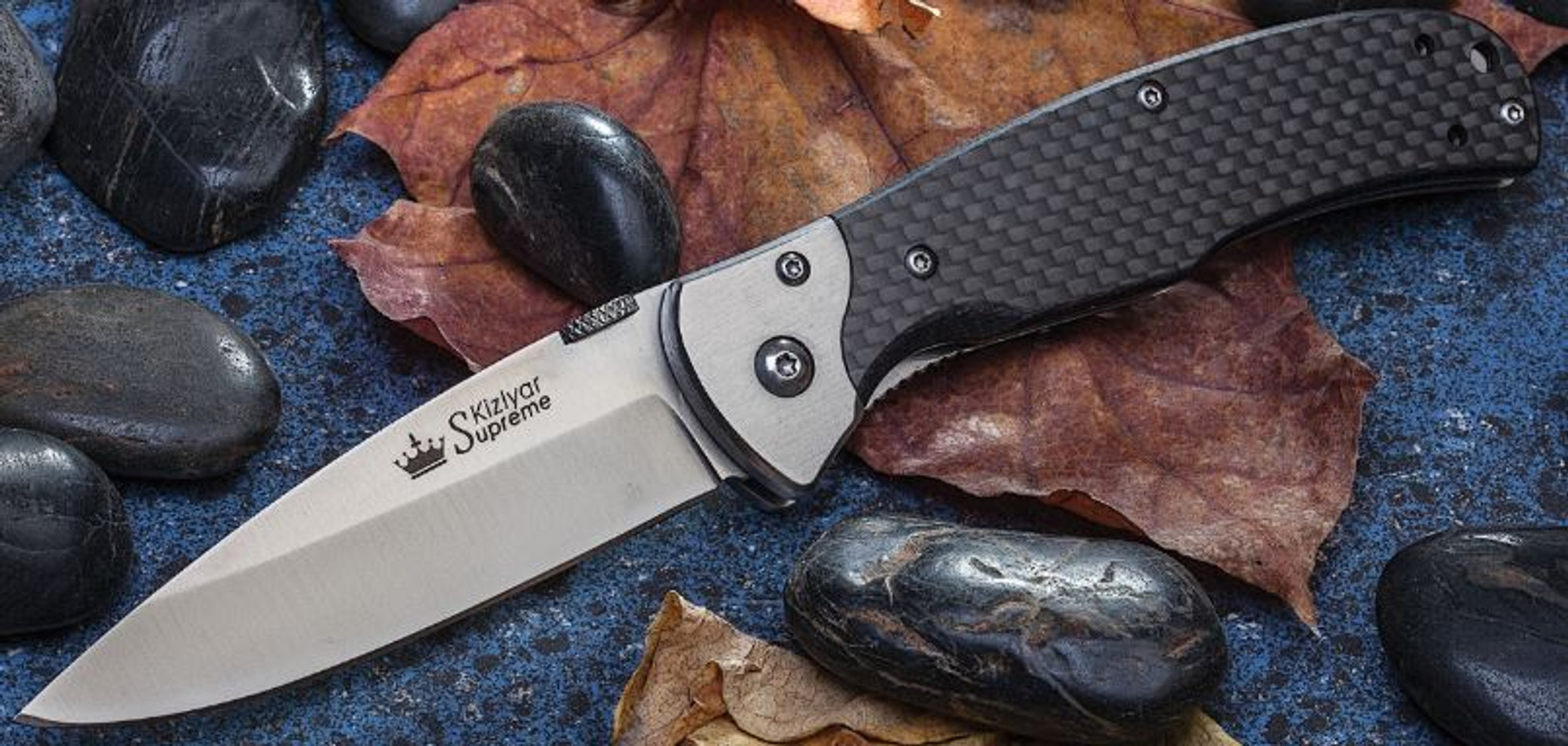 Kizlyar KK0104 Prime EDC 440C Satin with Carbon Fiber