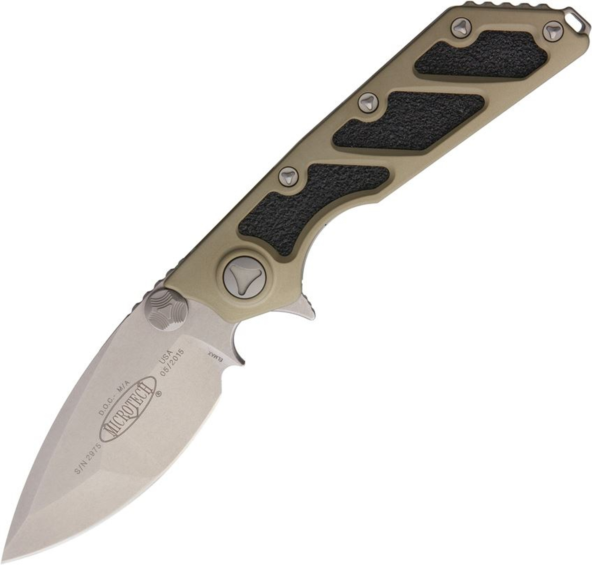 Microtech 15310TA D.O.C. Death on Contact Stone Wash - Tan