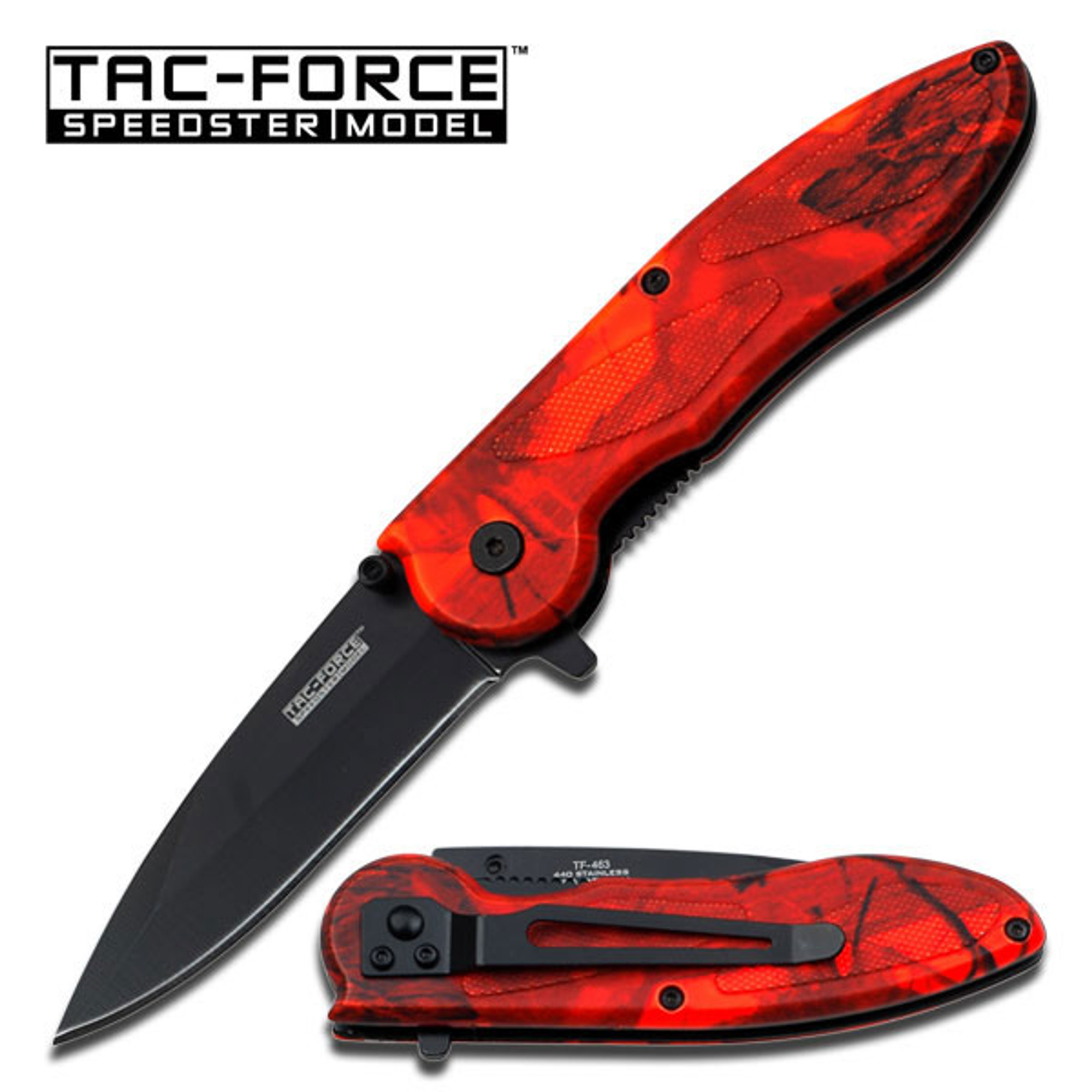 Tac Force TF463RC Orange Camo Assisted Opening