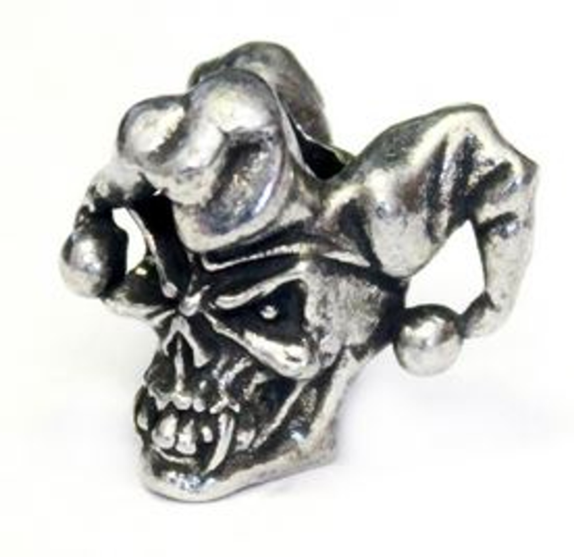 Schmuckatelli Co. Jester Skull Bead Pewter