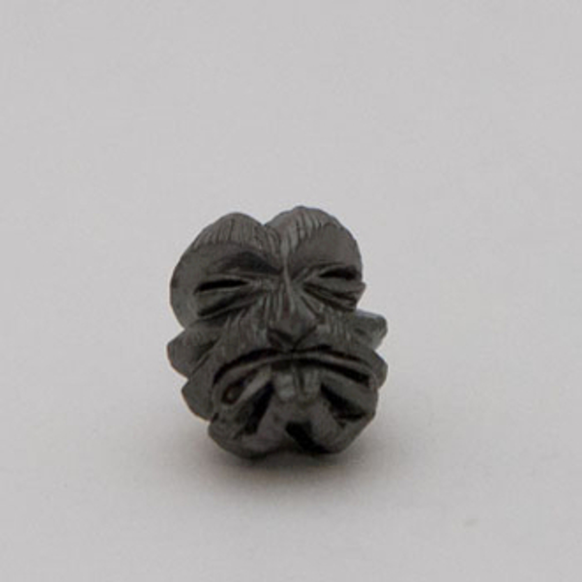 Schmuckatelli Co. Kiko Tiki Bead Matte Hematite - God of Sarcasm