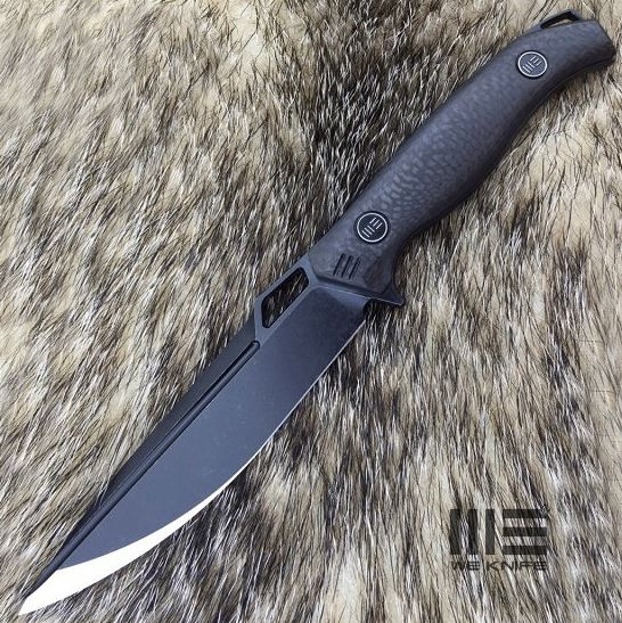 WE Knife 607A Carbon Fiber Fixed Blade S35VN Black, Kydex Sheath