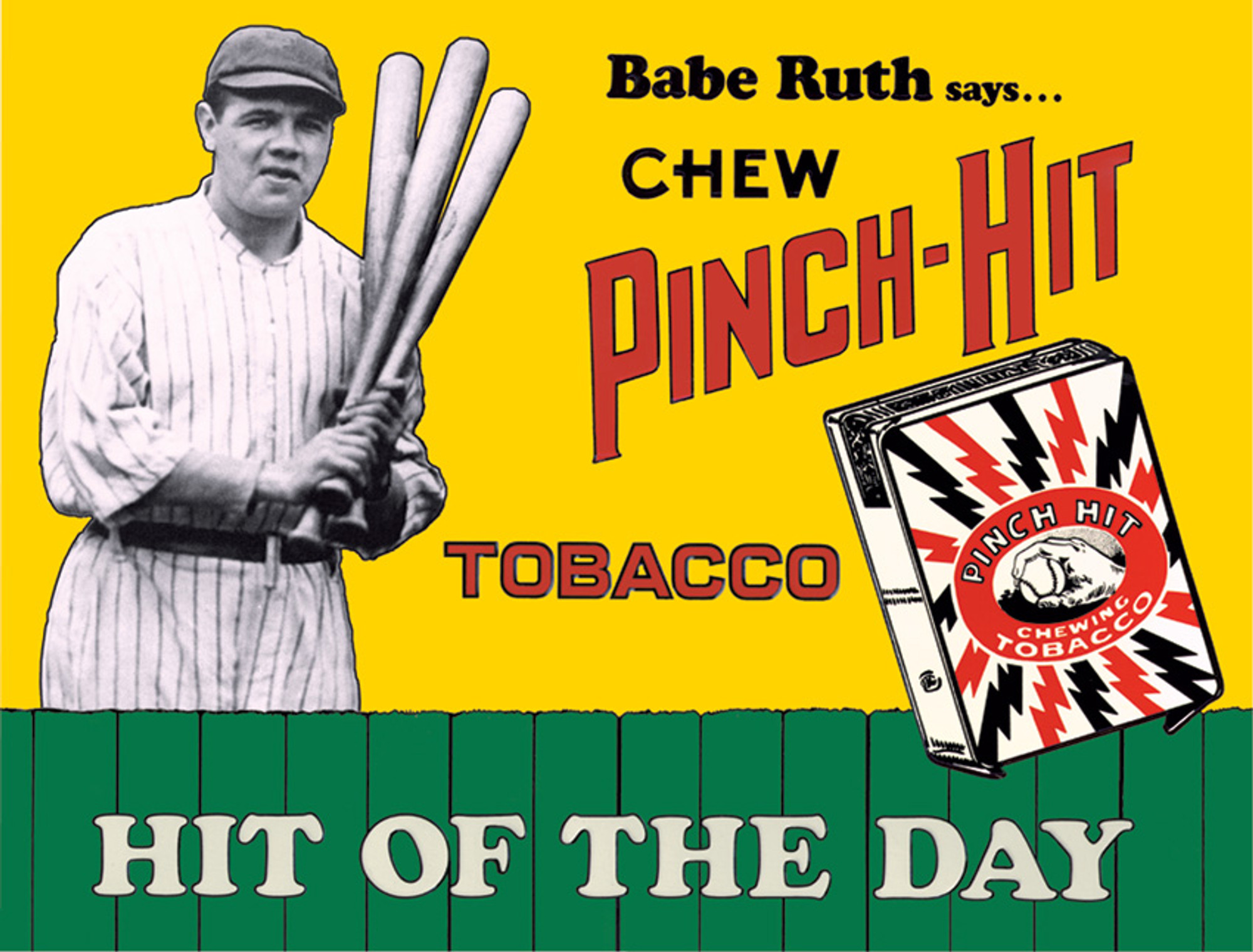 Tin Sign 0059 Babe Ruth - Pinch Hit