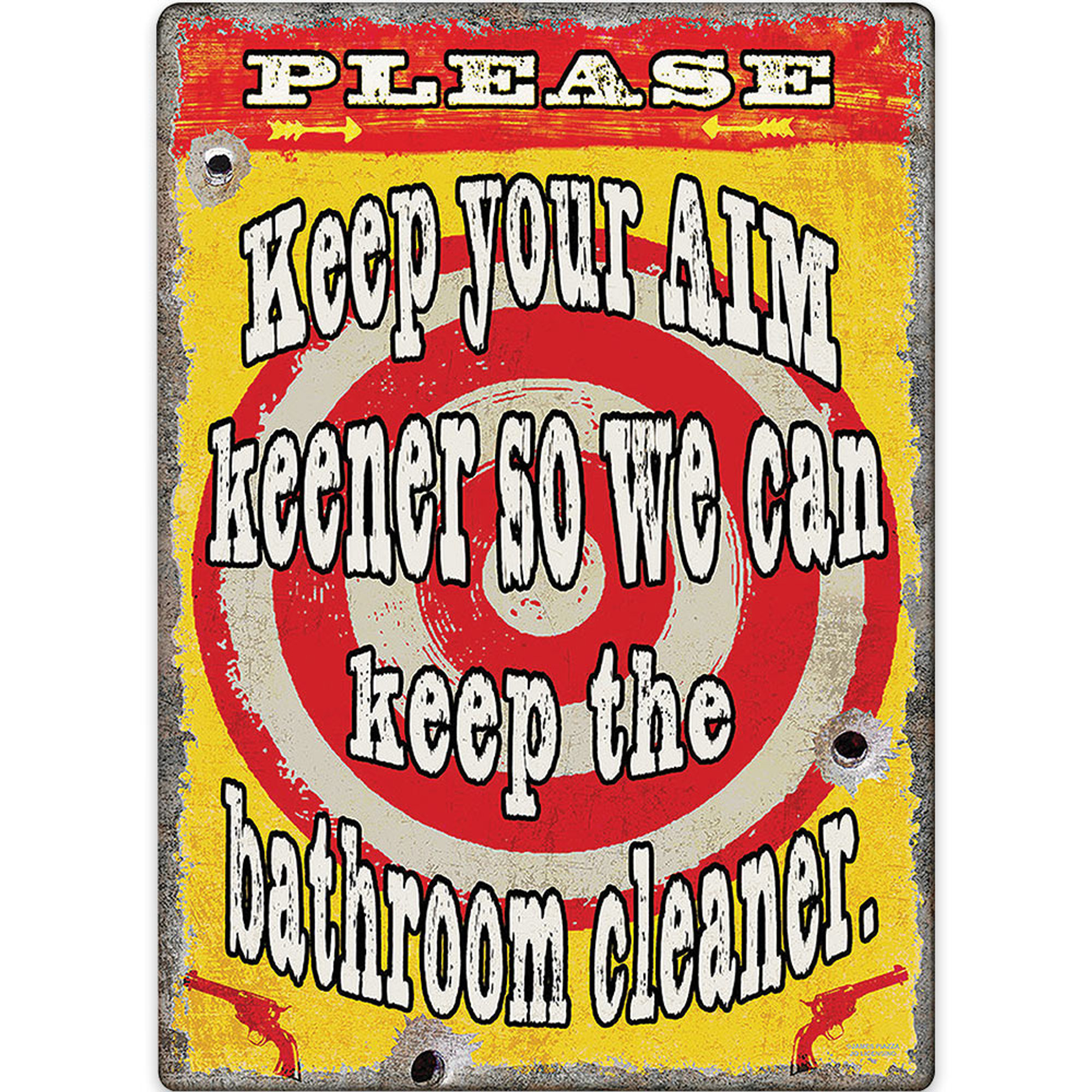 New Keep Your Aim Keener Tin Sign