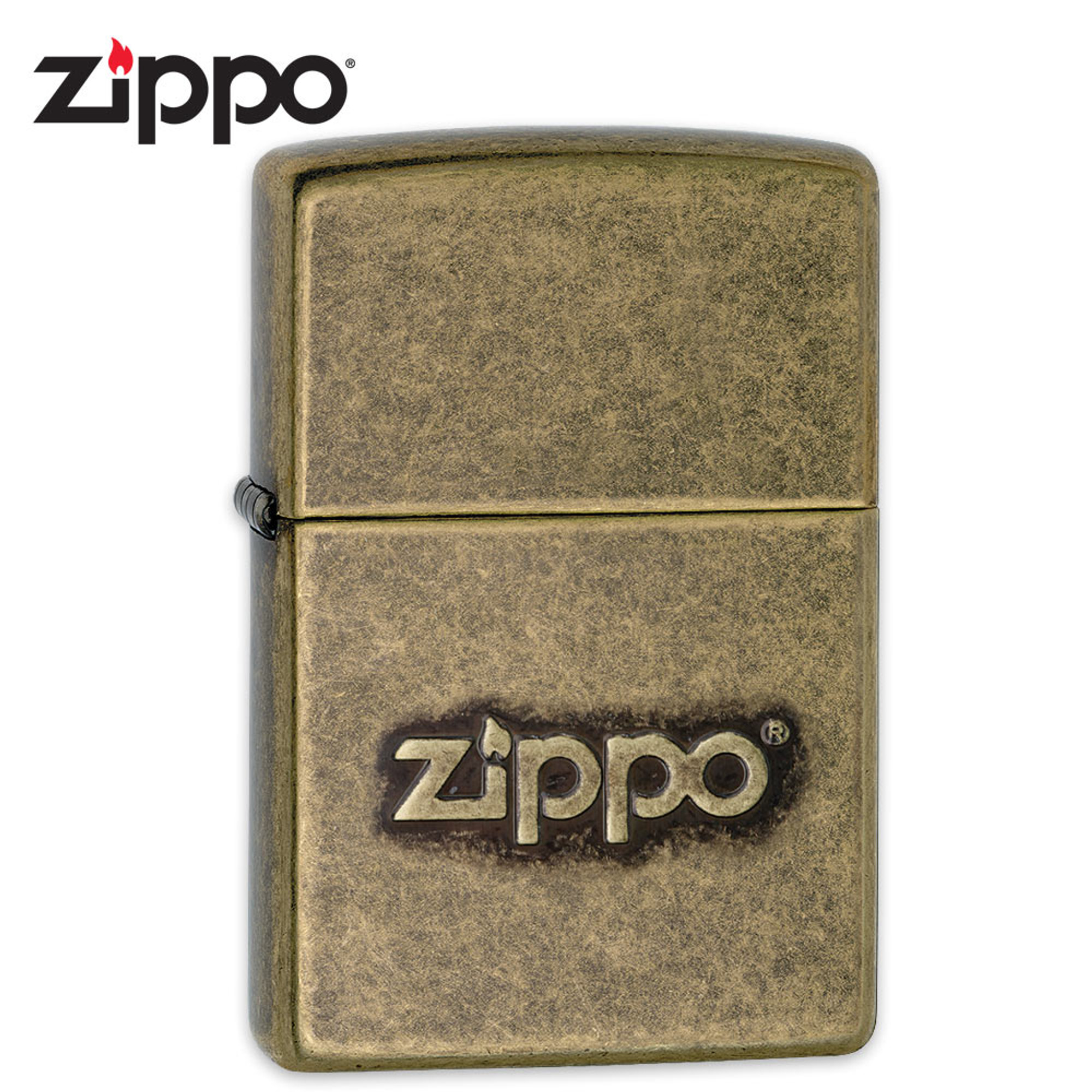 Zippo Antique Brass Logo – Lighter